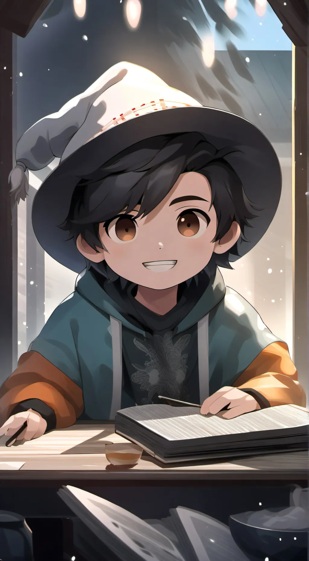 ai character: Finish the lyrics background