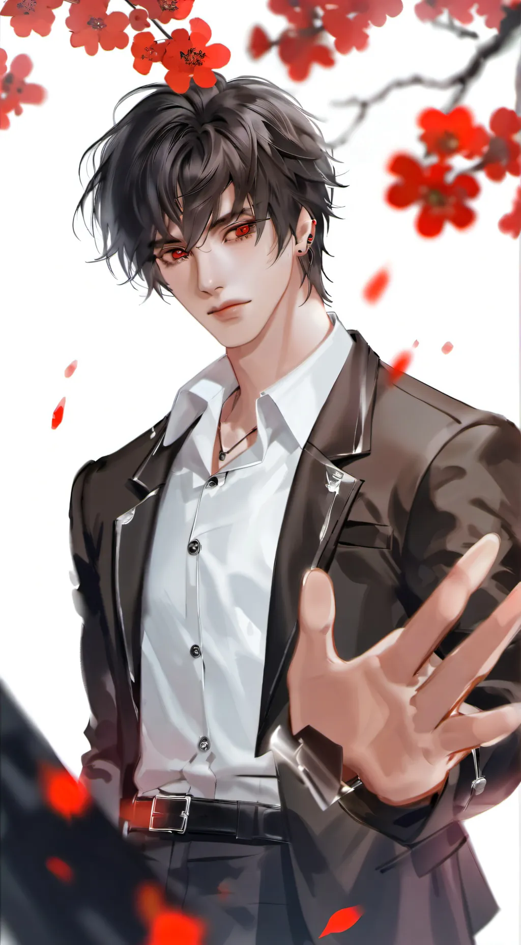 ai character: shad🖤❤️ background