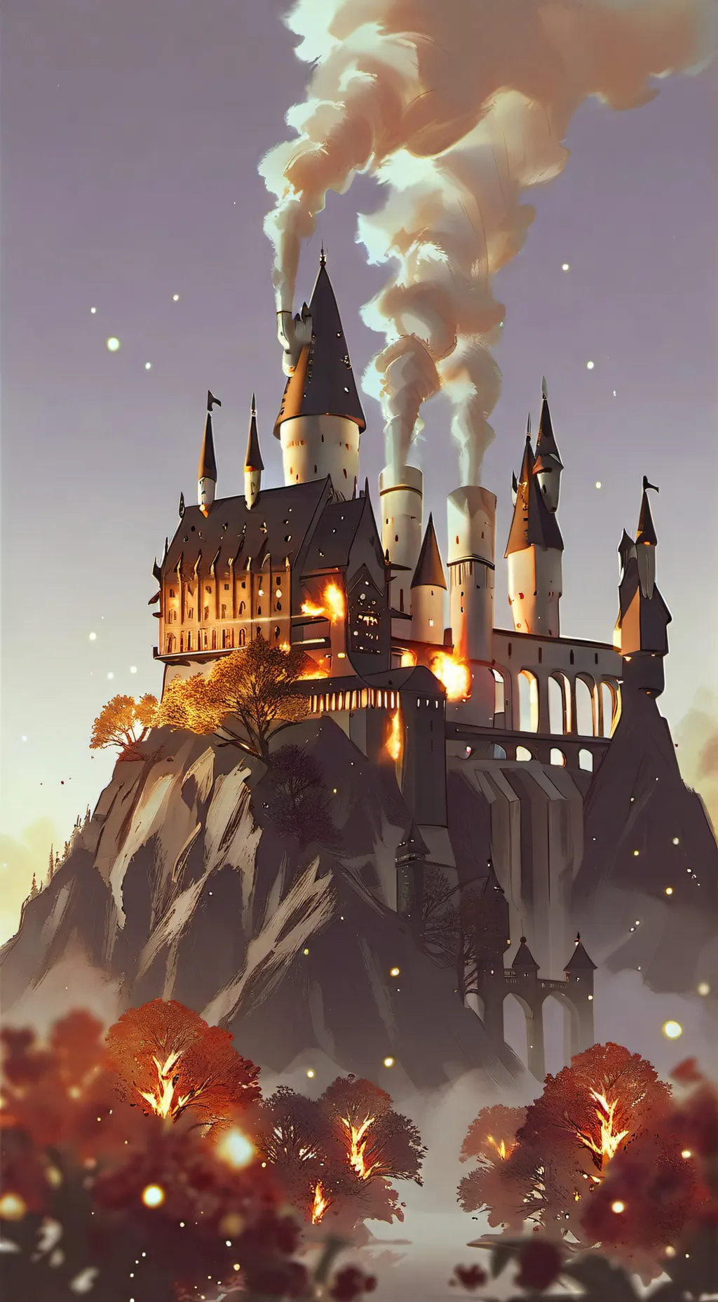 ai character: sad hogwarts!!! background