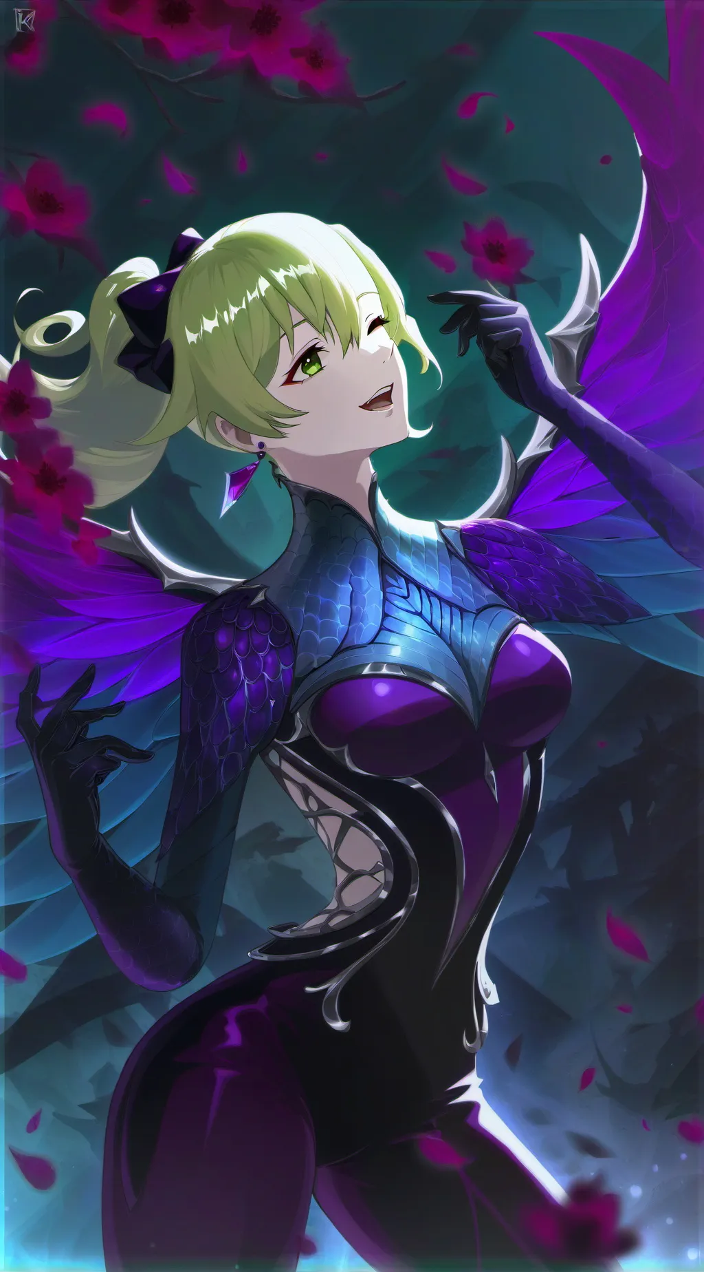 ai character: Dragon girl background