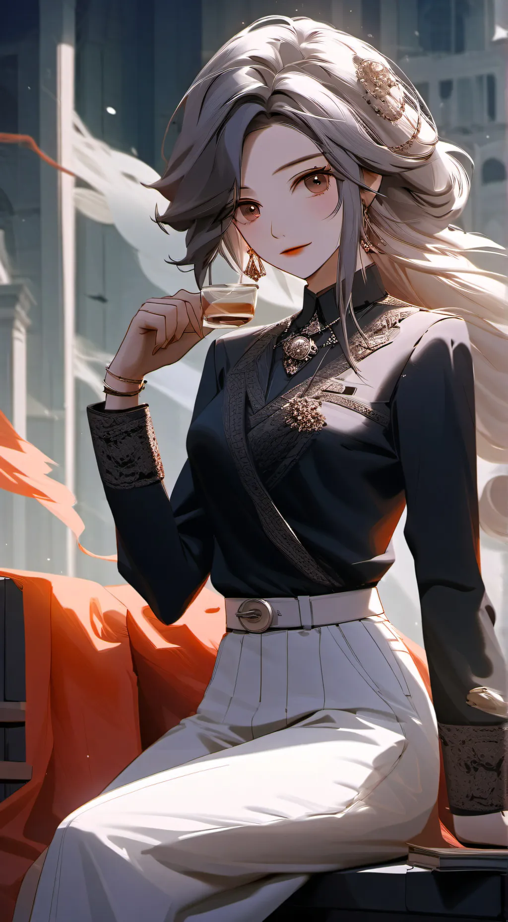 ai character: Blooms rich background