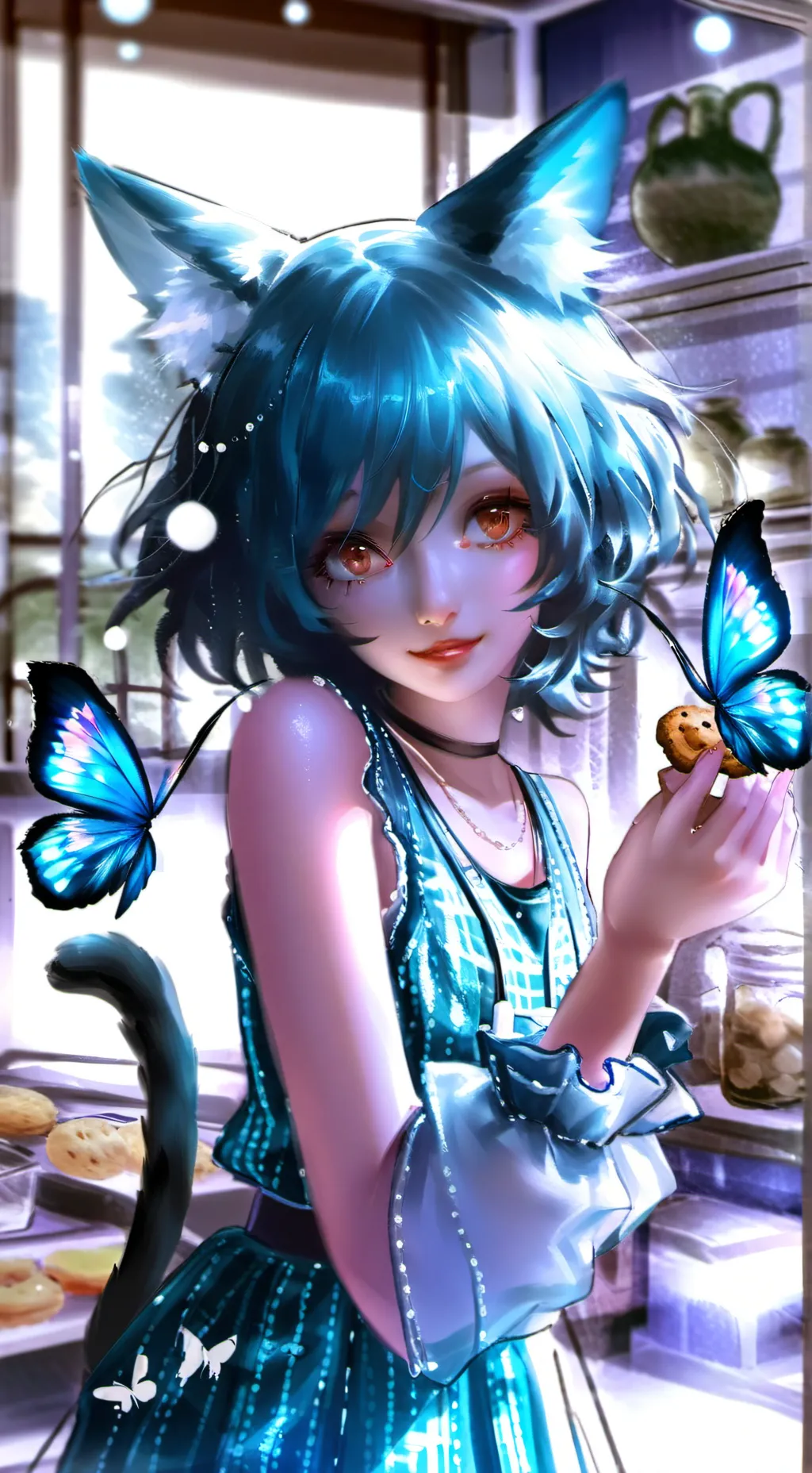 ai character: Pookie the Kitty Hybrid Spirit background