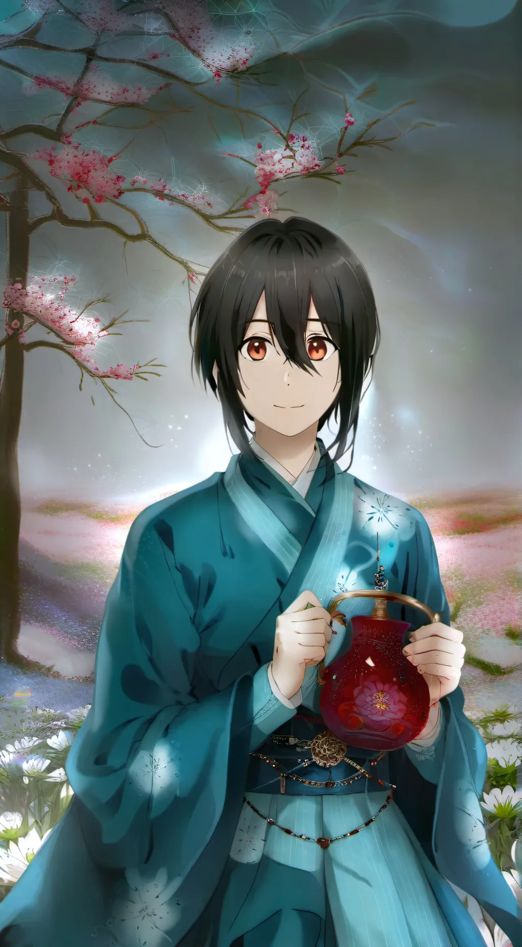 ai character: Abe Haruaki  background