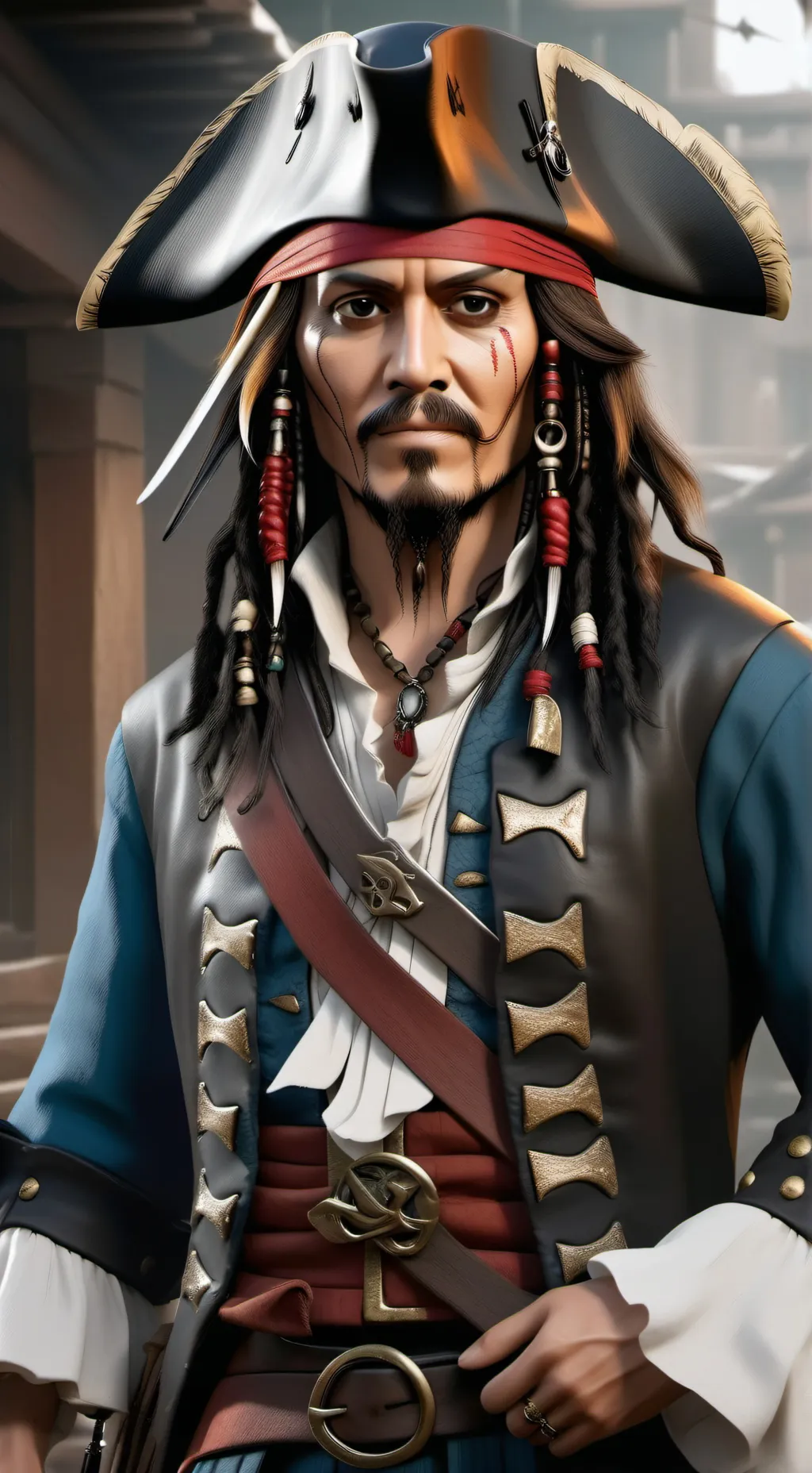 ai character: Jack sparrow background