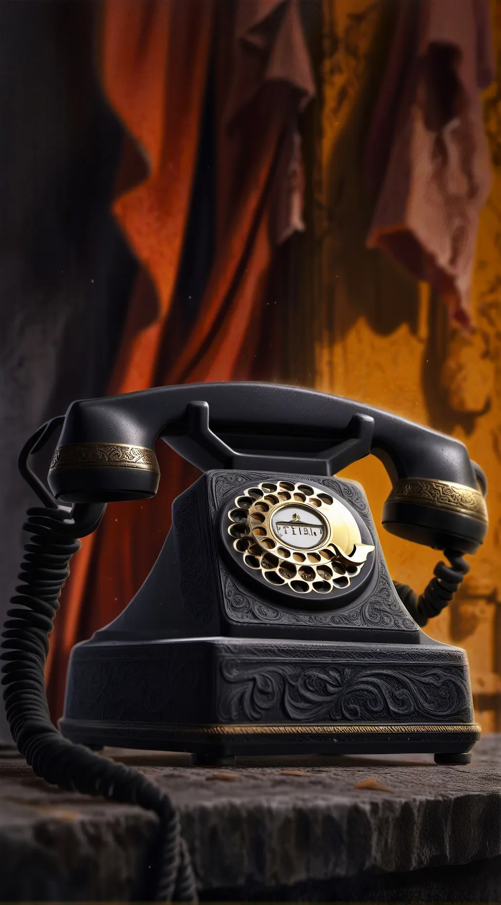 ai character: The black phone background