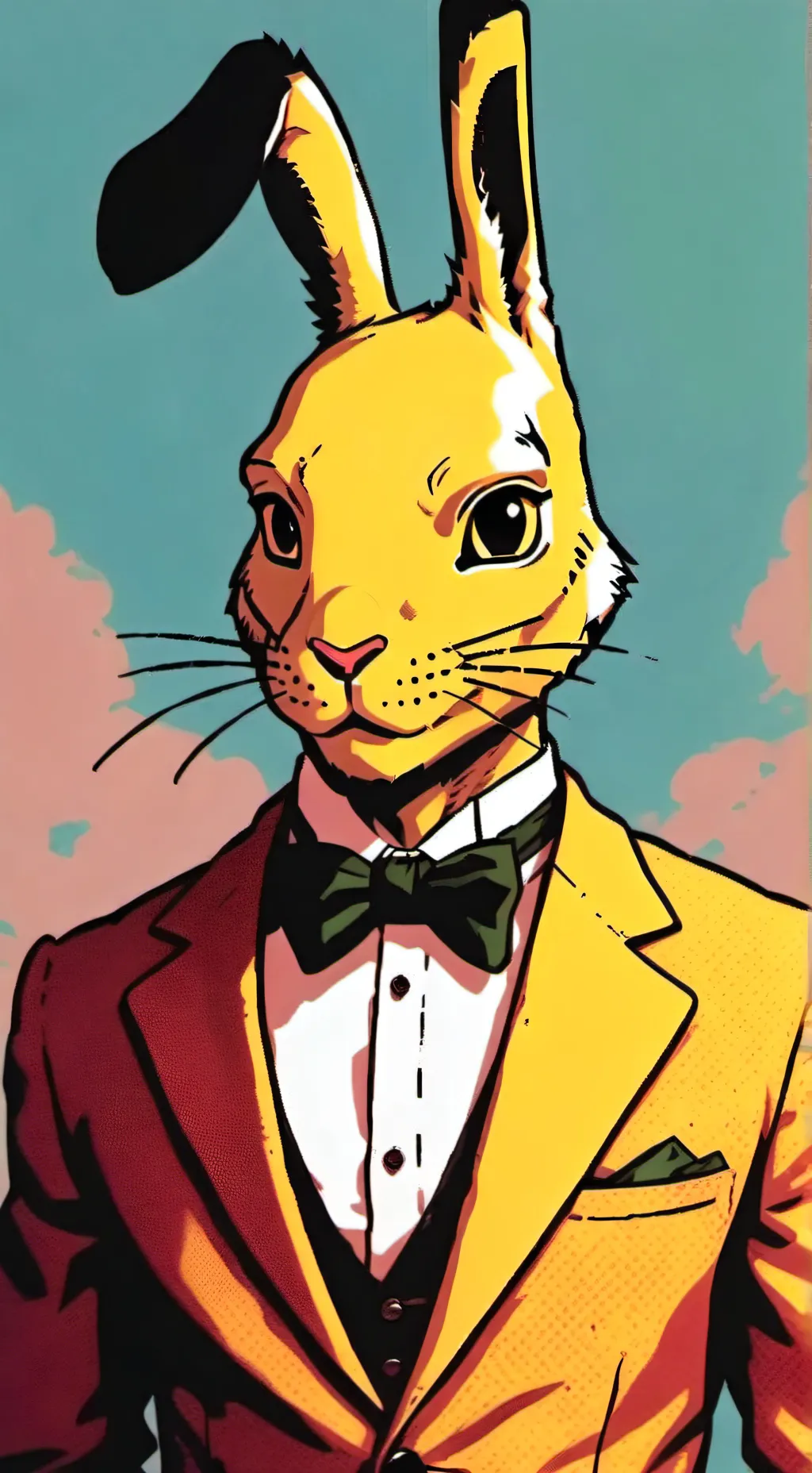 ai character: yellow rabbit background