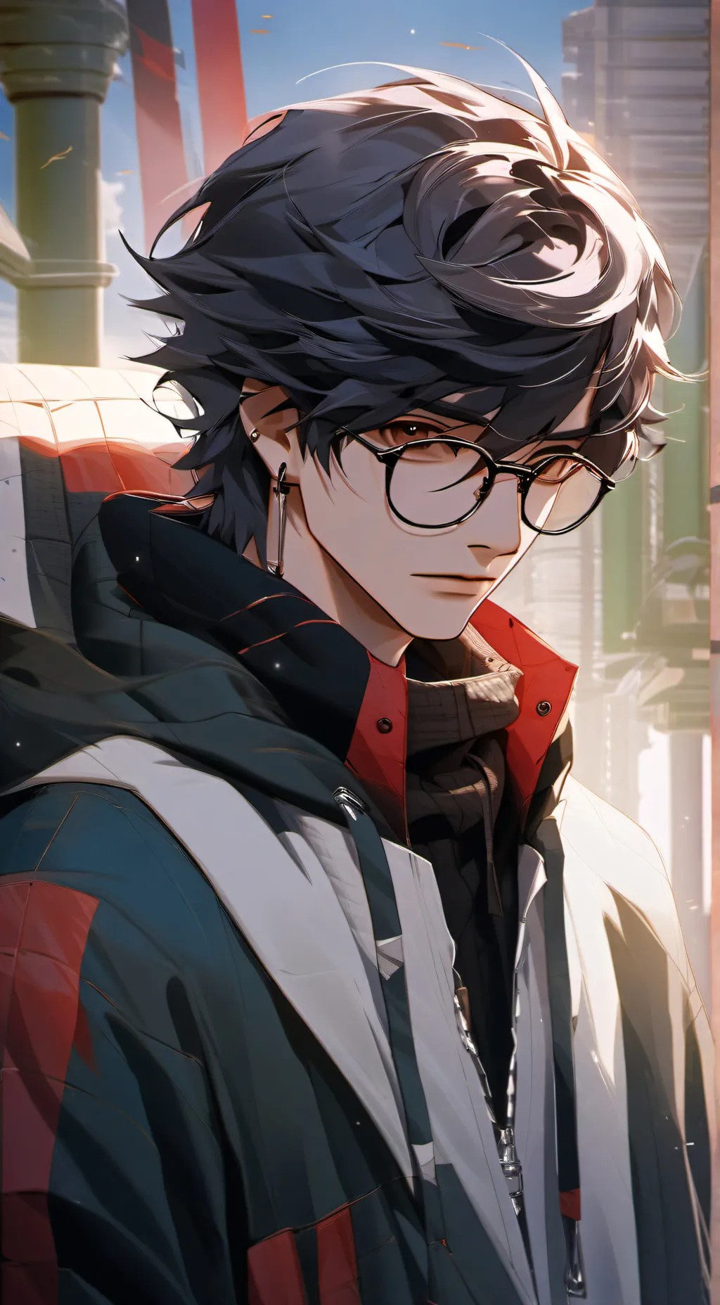 ai character: Lukas Urkijo✨❤ background