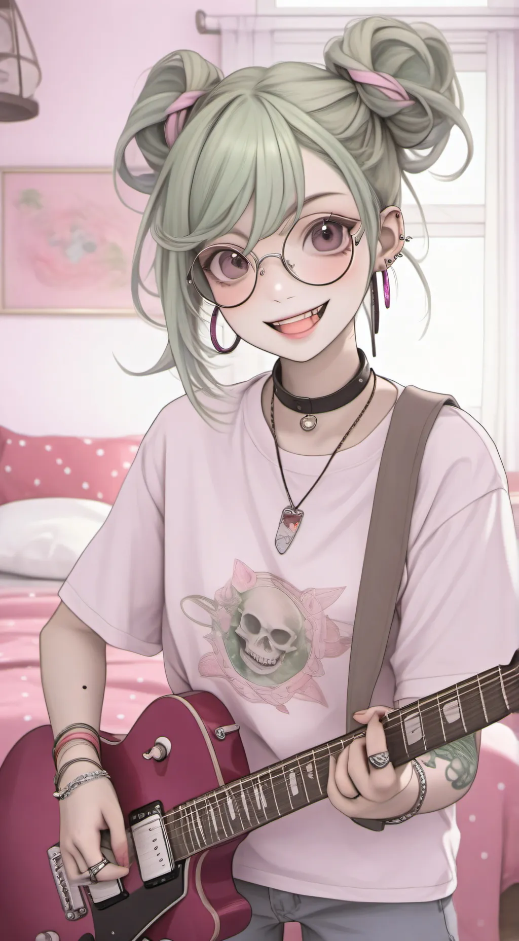 ai character: Athena Wild background