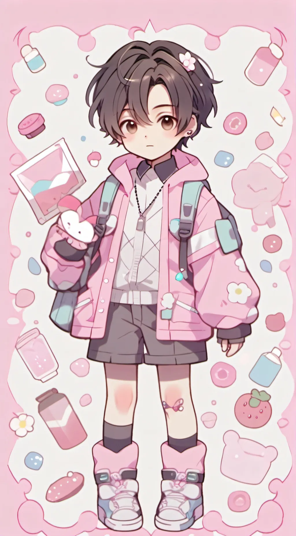 ai character: Skz concert background