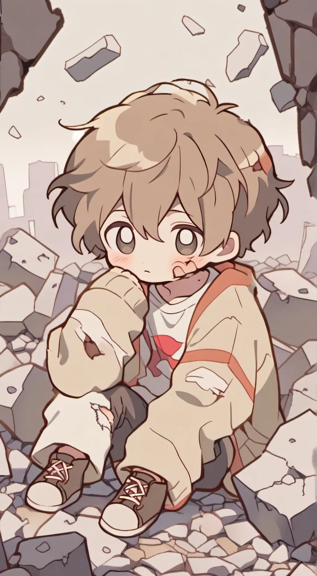 ai character: The boy  background