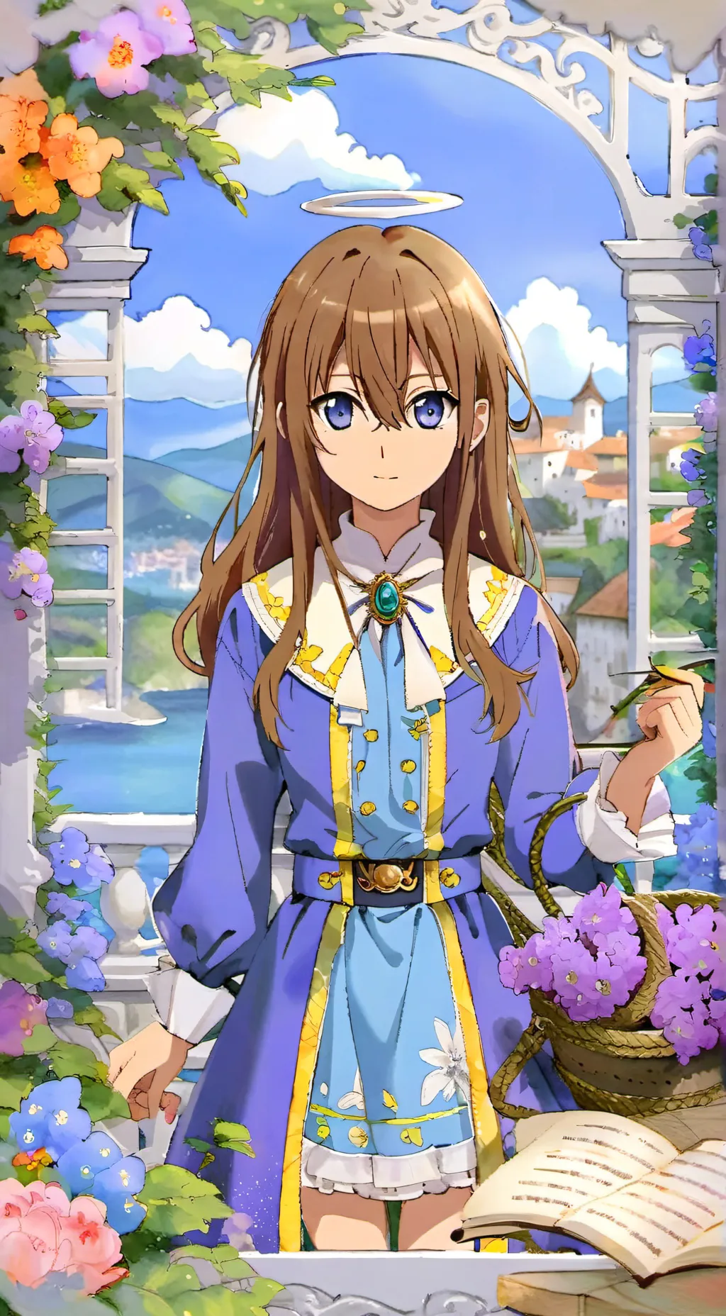 ai character: Rose background