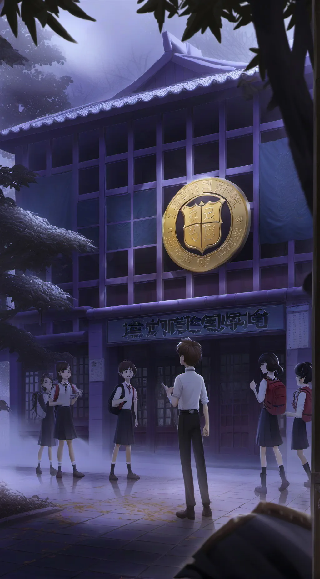 ai character: La Escuela background