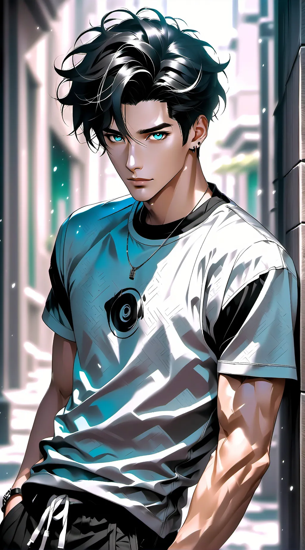 ai character: Chris🩵🔫 background