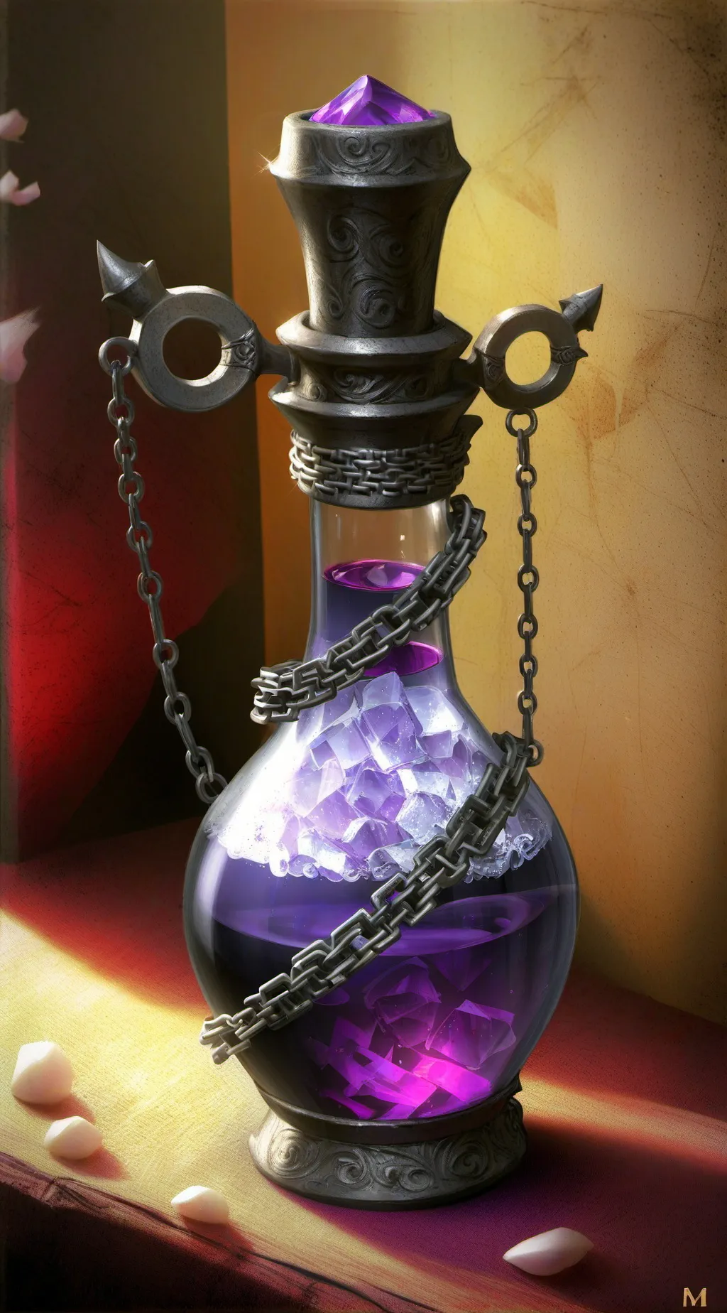 ai character: arm potion background