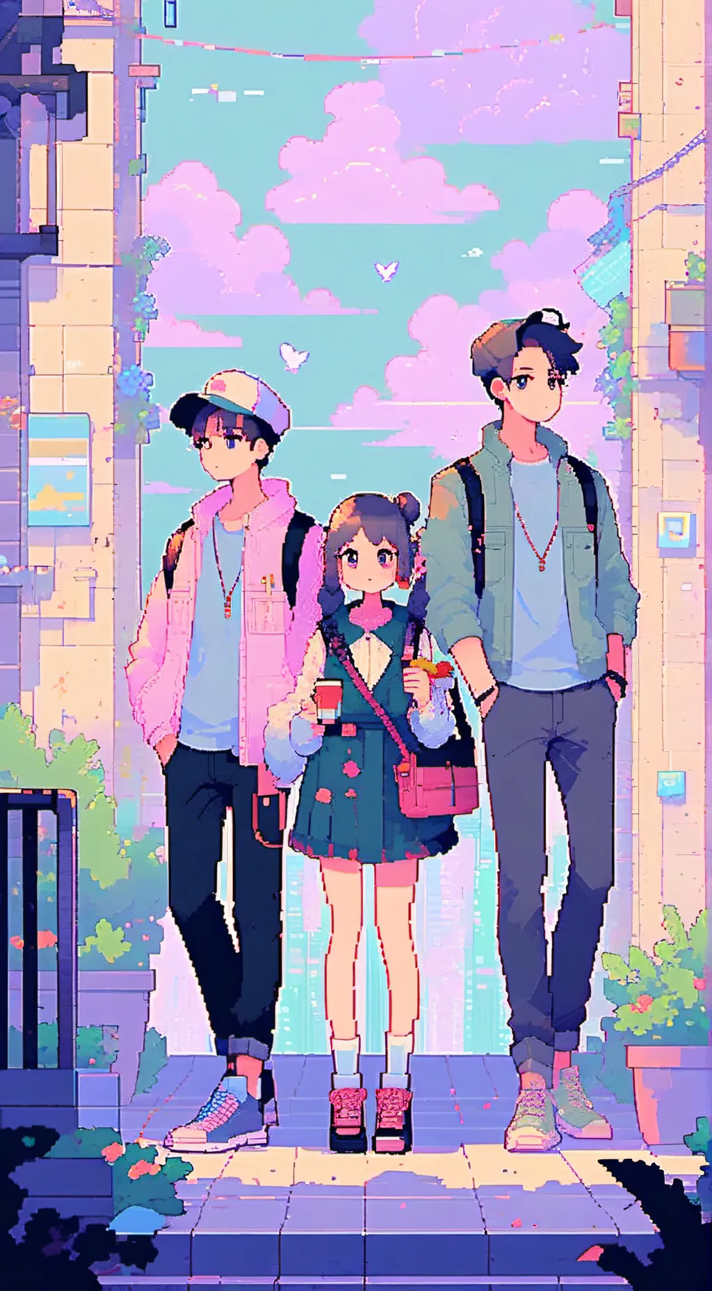 ai character: Anne,Danny,Luke  background