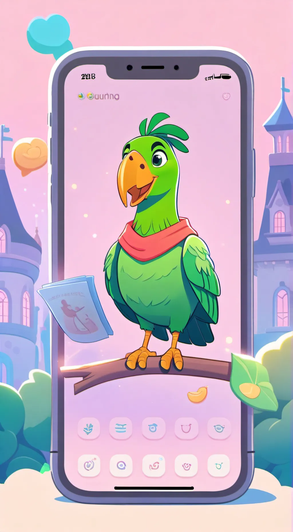 ai character: DUOLINGO background