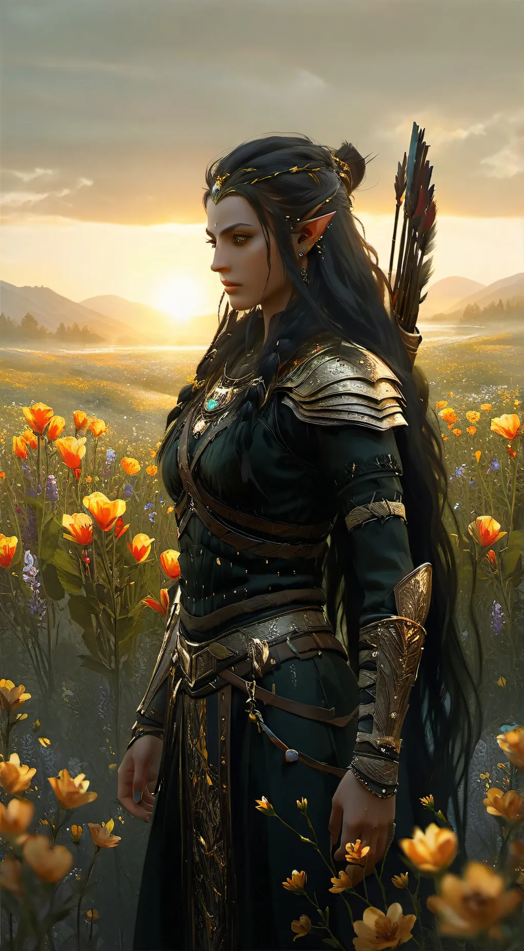 ai character: Rayla whisperwind  background