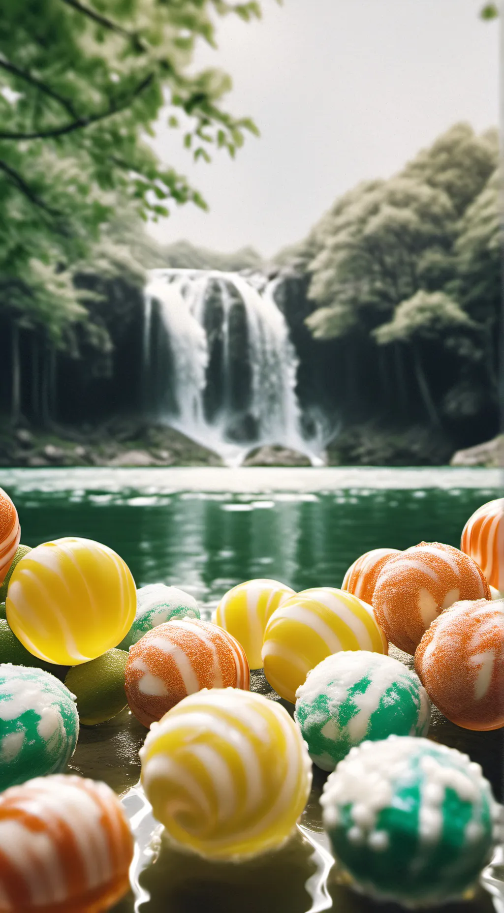 ai character: candy background