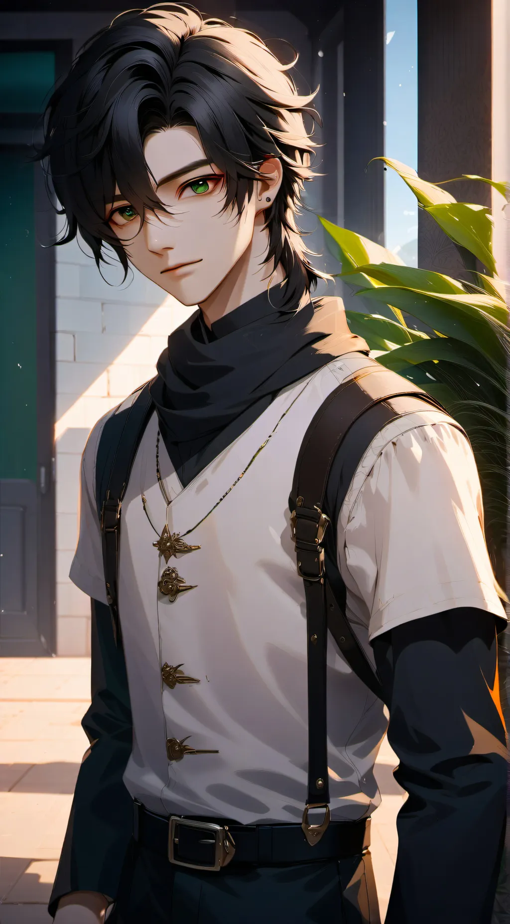 ai character: Ash✨️🕶 background