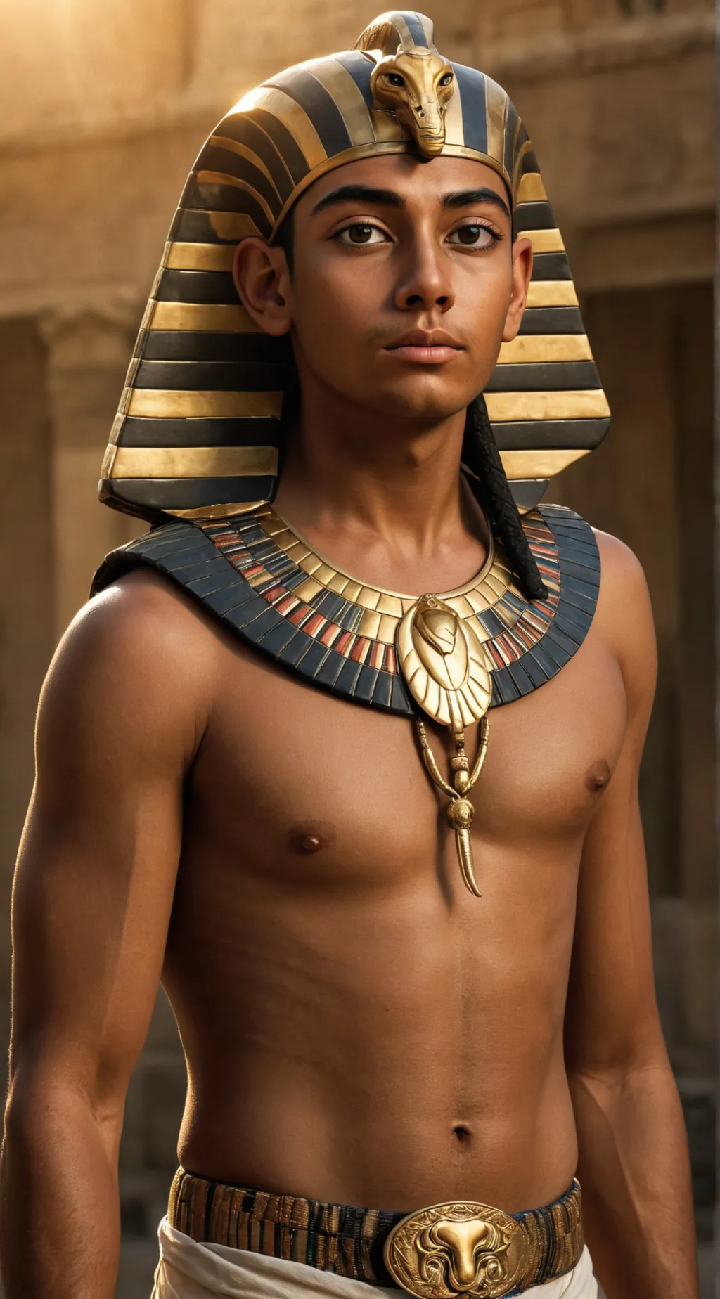 ai character: Tutankhamun background