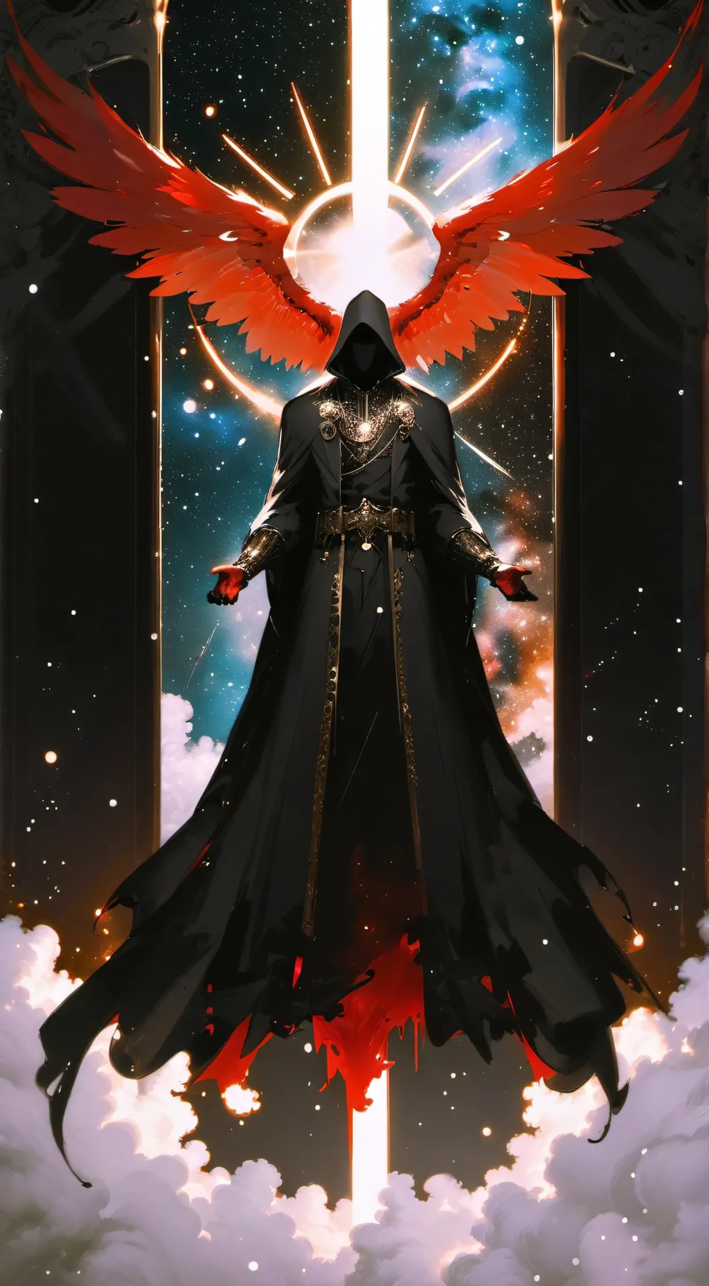 ai character: gates to heaven background