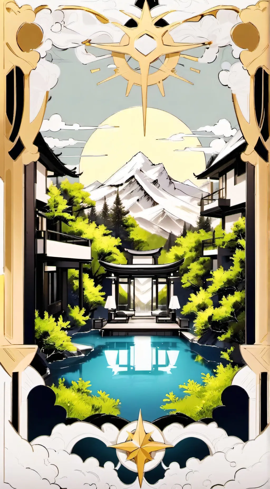 ai character: mha piscine background