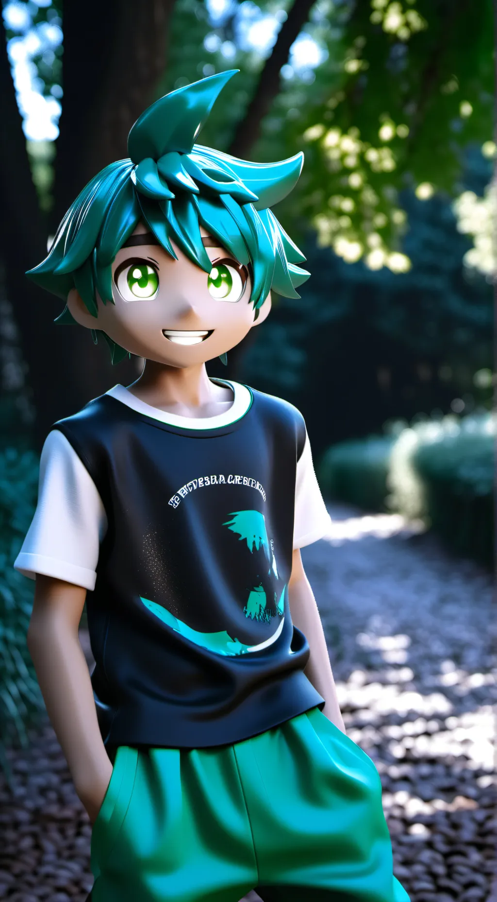 ai character: Glichted Samu  background