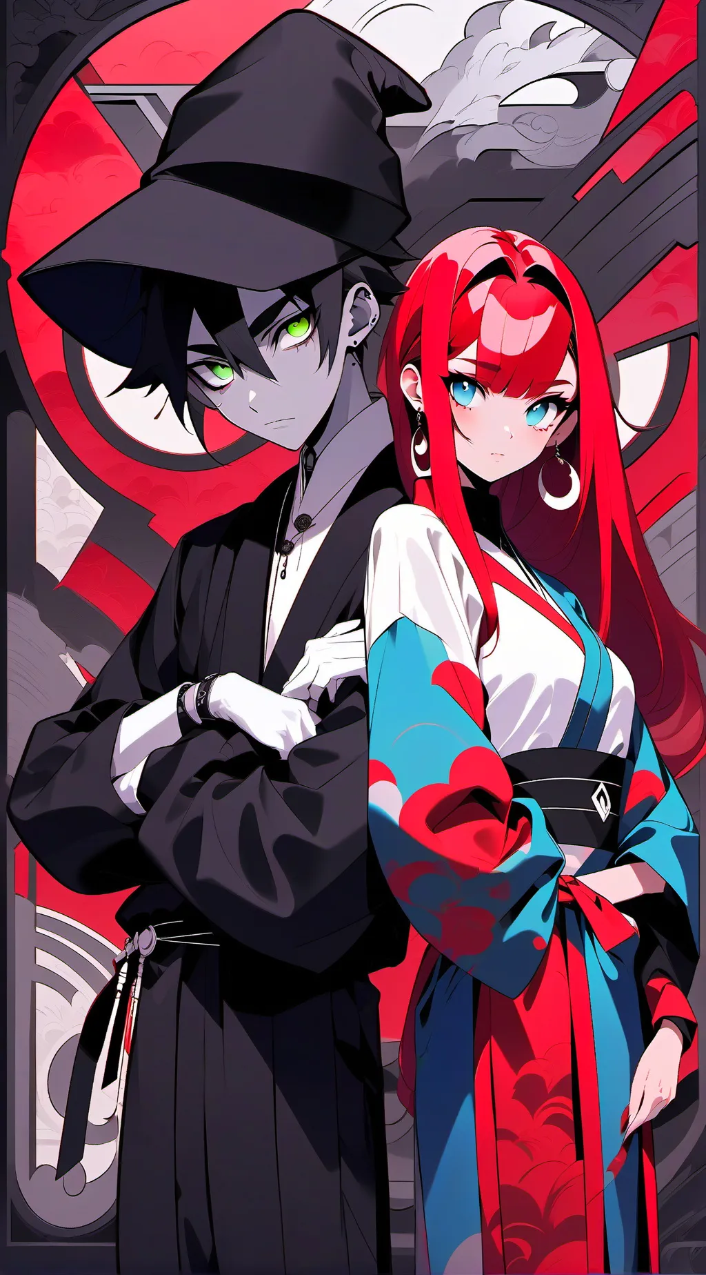 ai character: eye Call. background