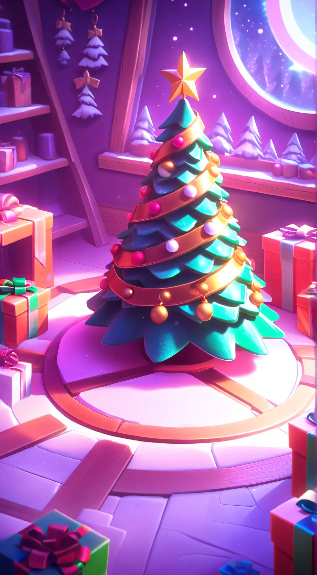 ai character: MD Christmas background