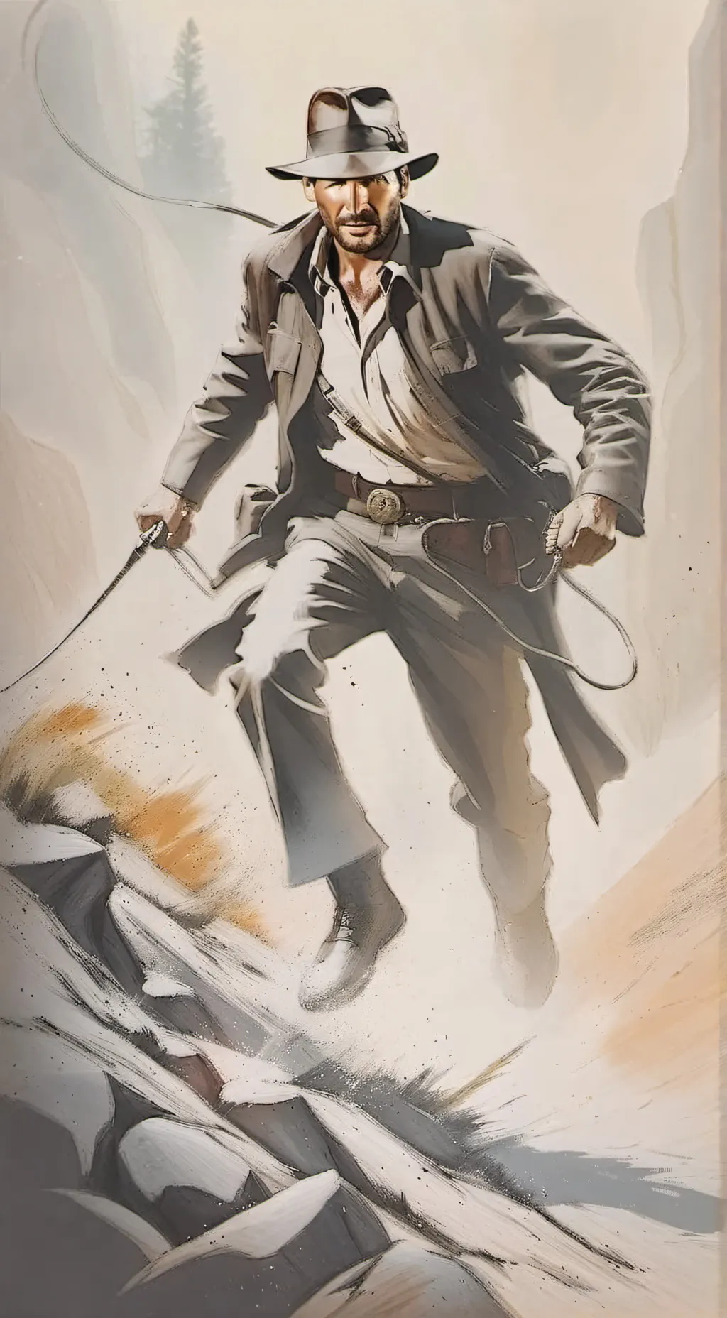 ai character: Indiana Jones background