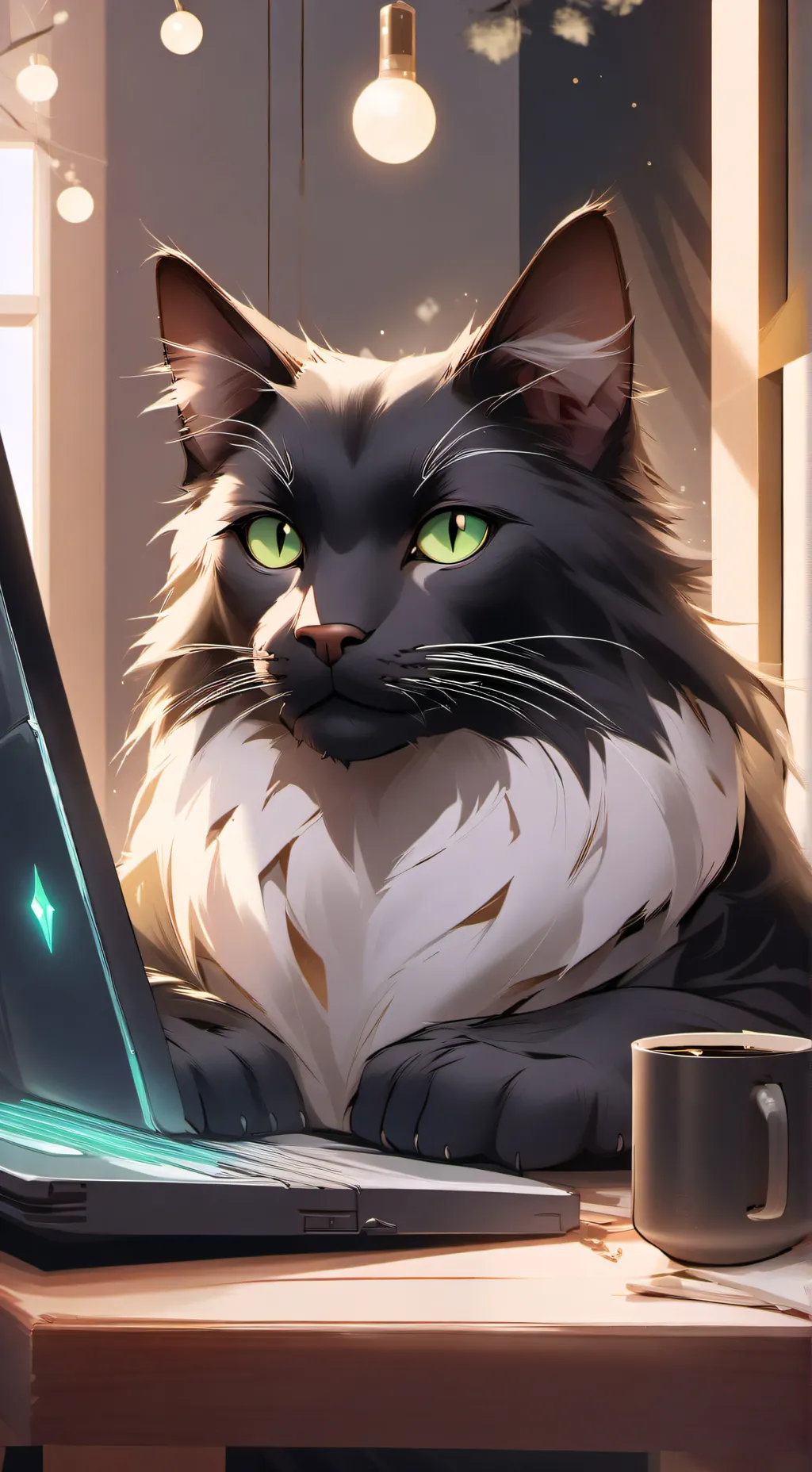 ai character: CoolCat Chillington background