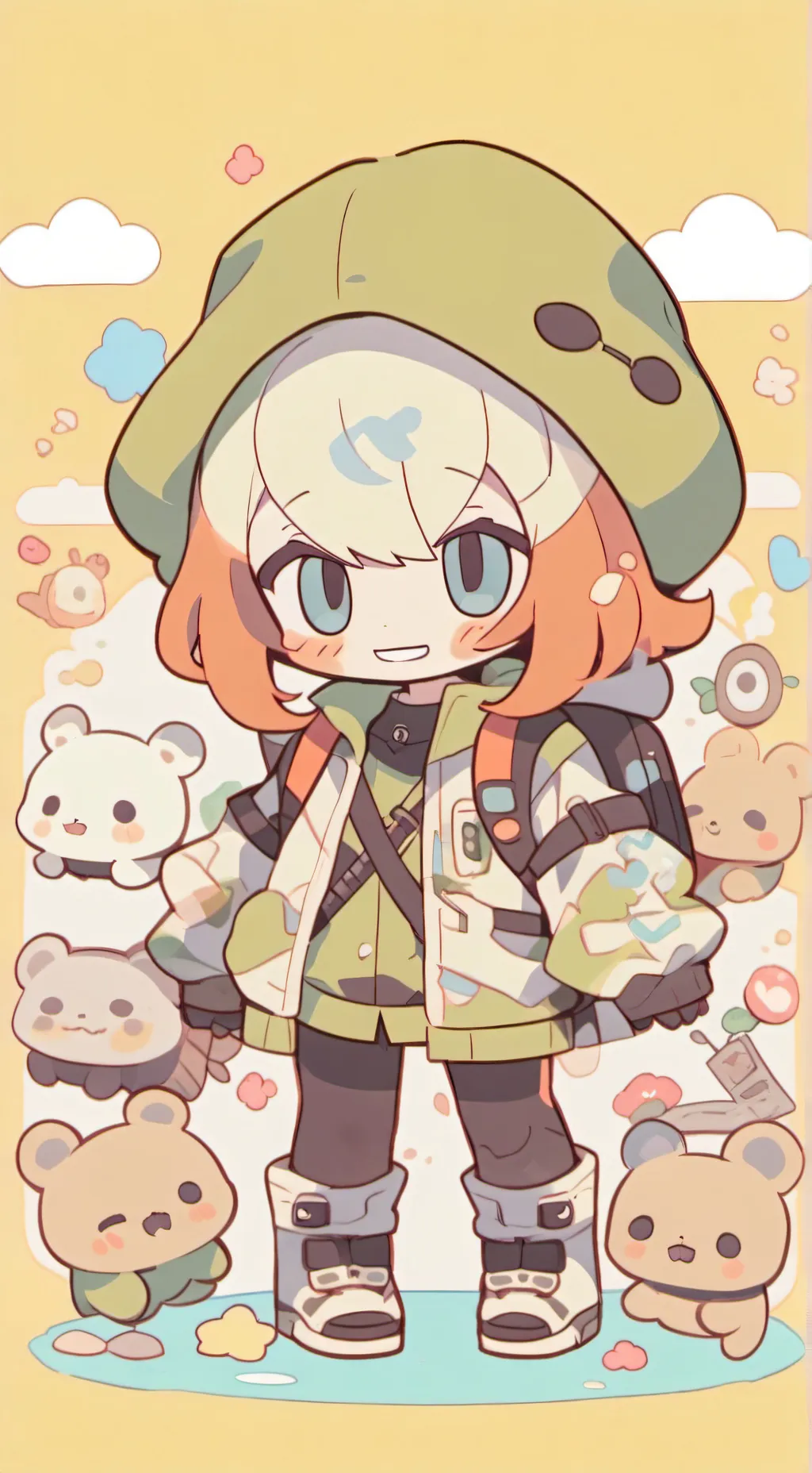 ai character: Sans aus react background