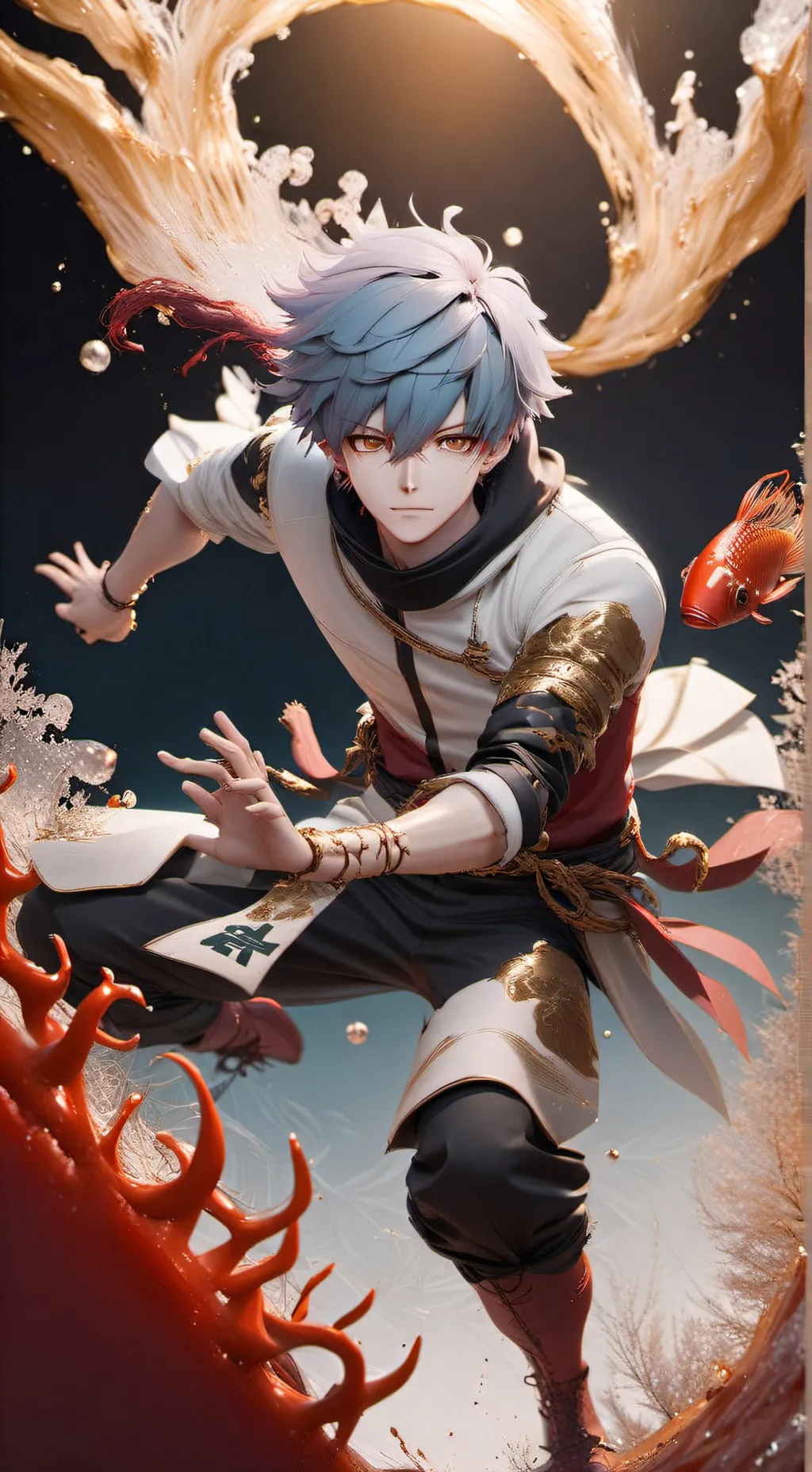 ai character: MHA squid game background