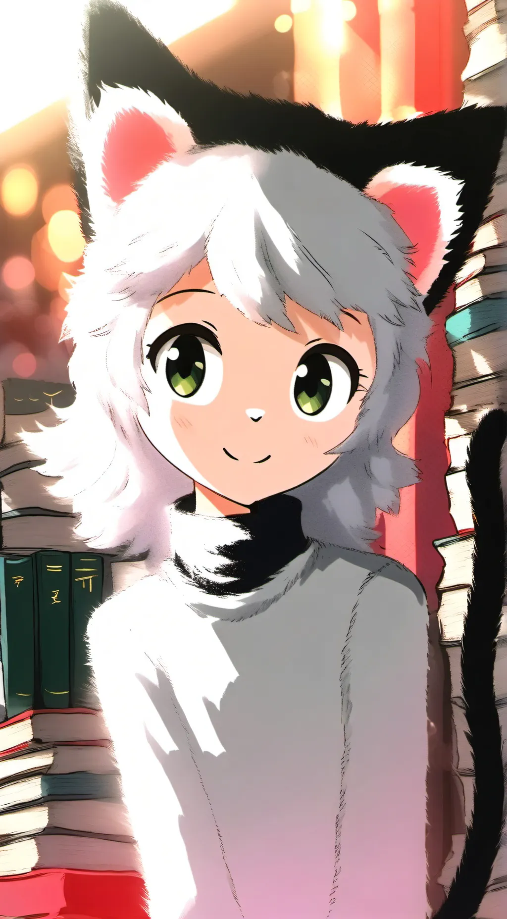 ai character: Black Kitty Spirit background