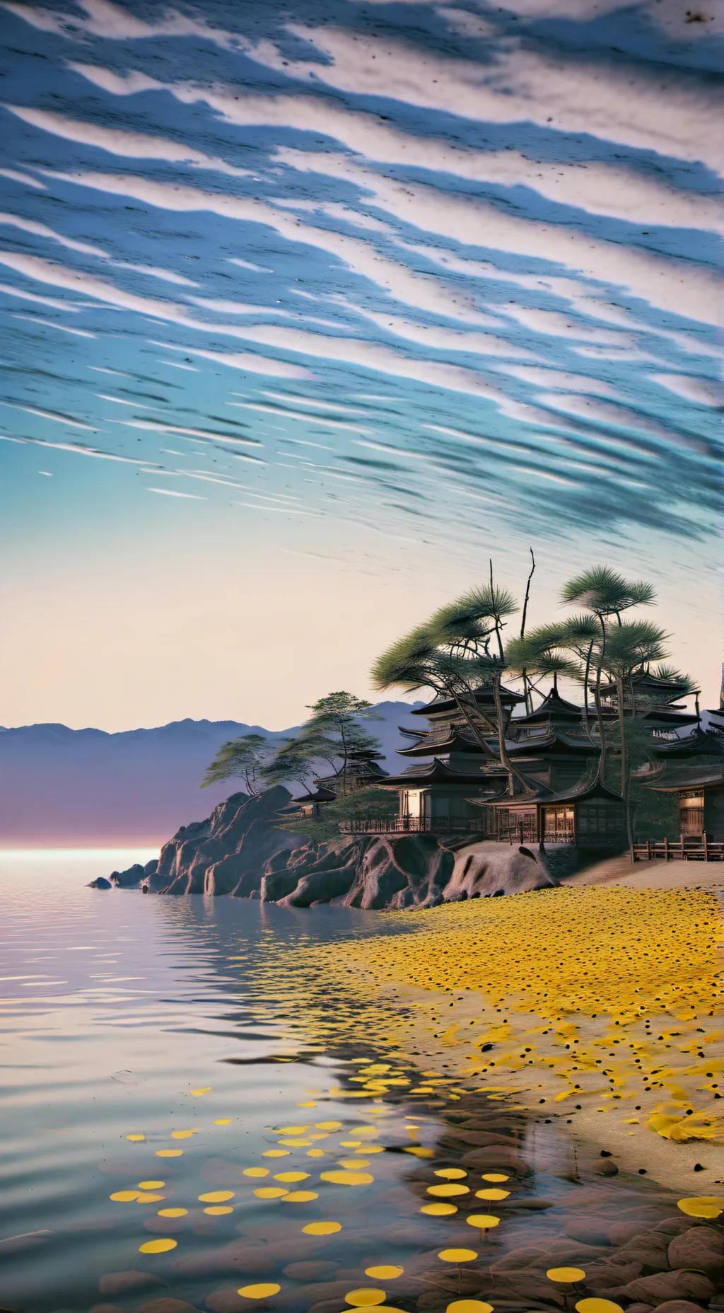 ai character: ~HH at the beach~ background