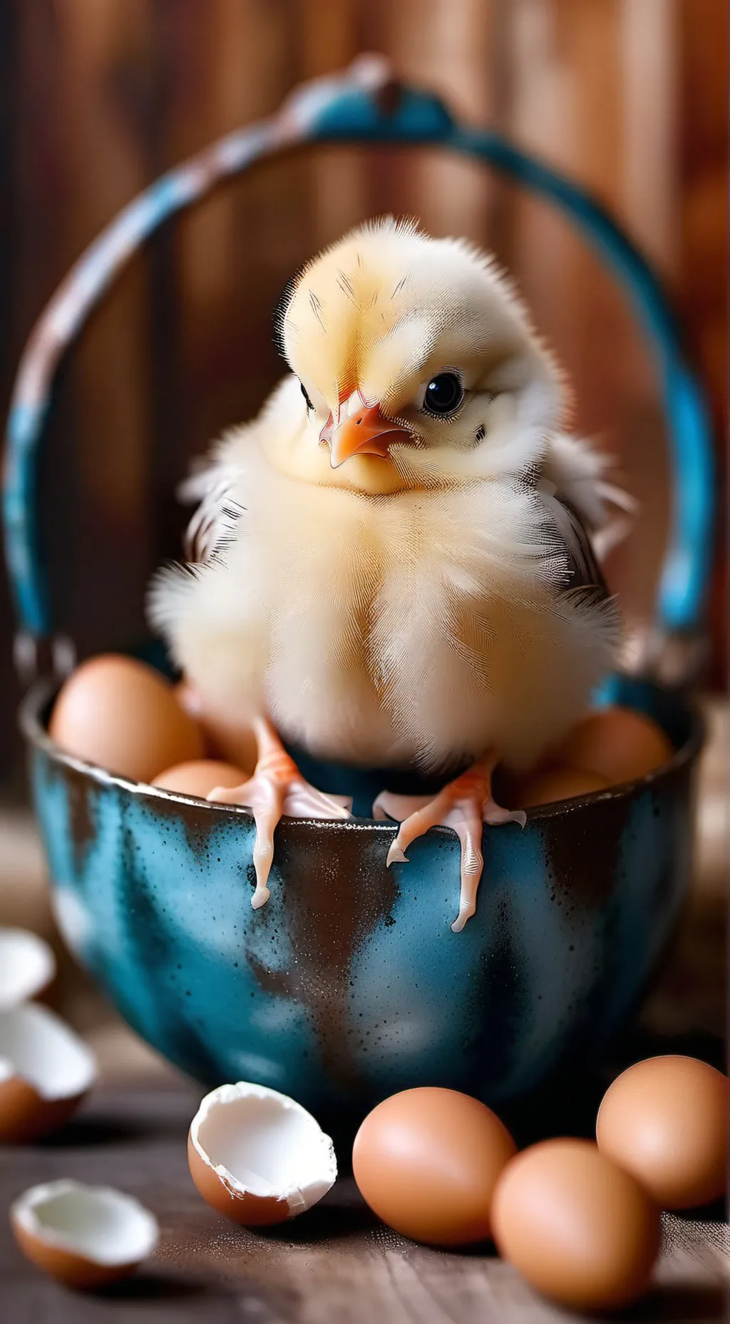 ai character: pollito  background