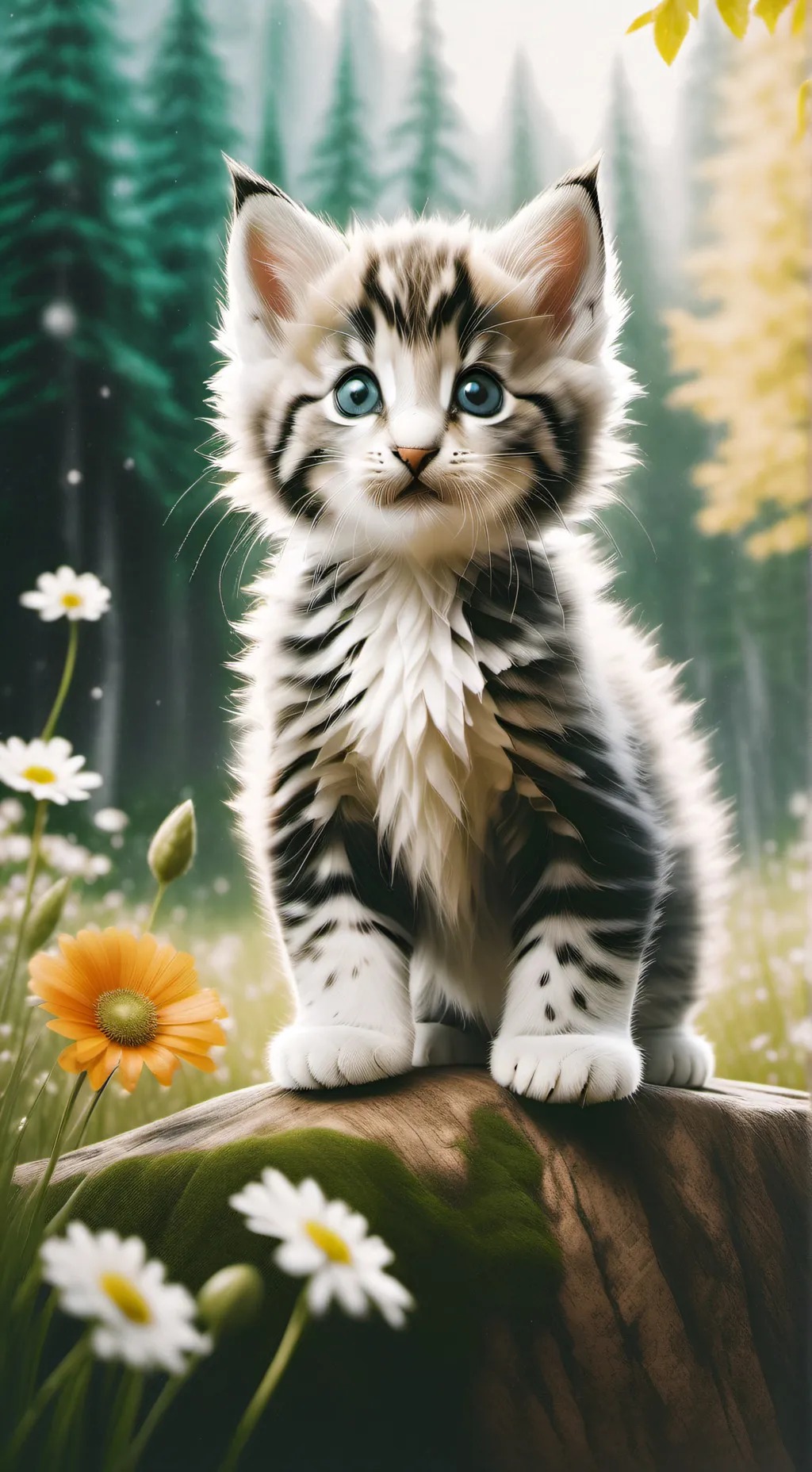 ai character: Singing cat background