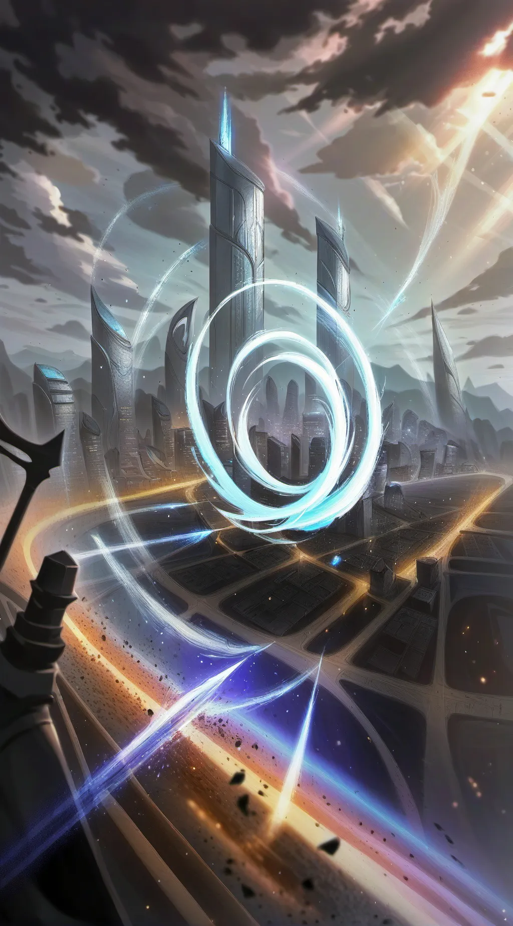 ai character: Distorted World background