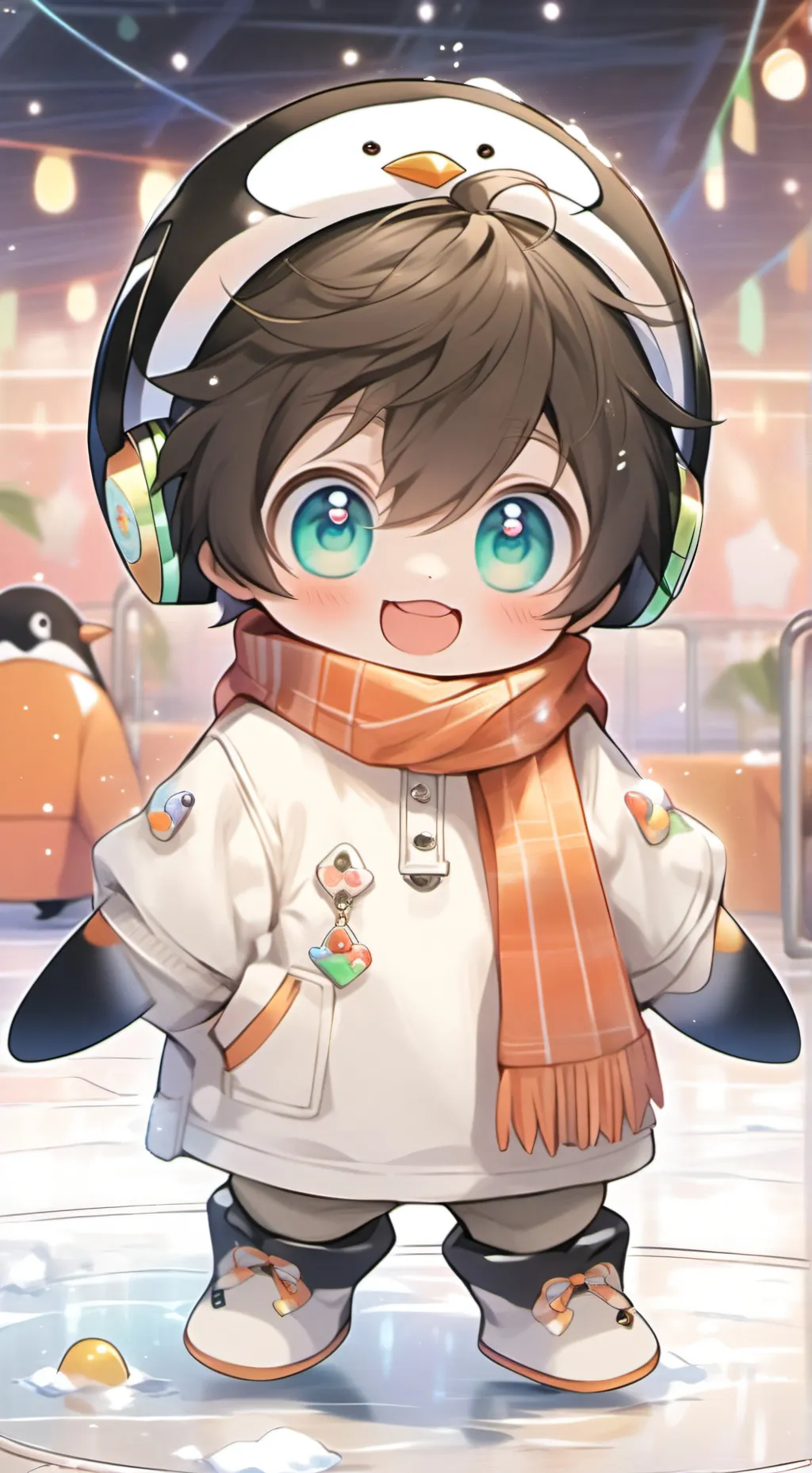 ai character: Penguin Furry Spirit background