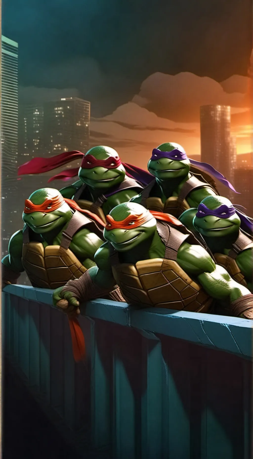 ai character: tmnt ninja turtles background