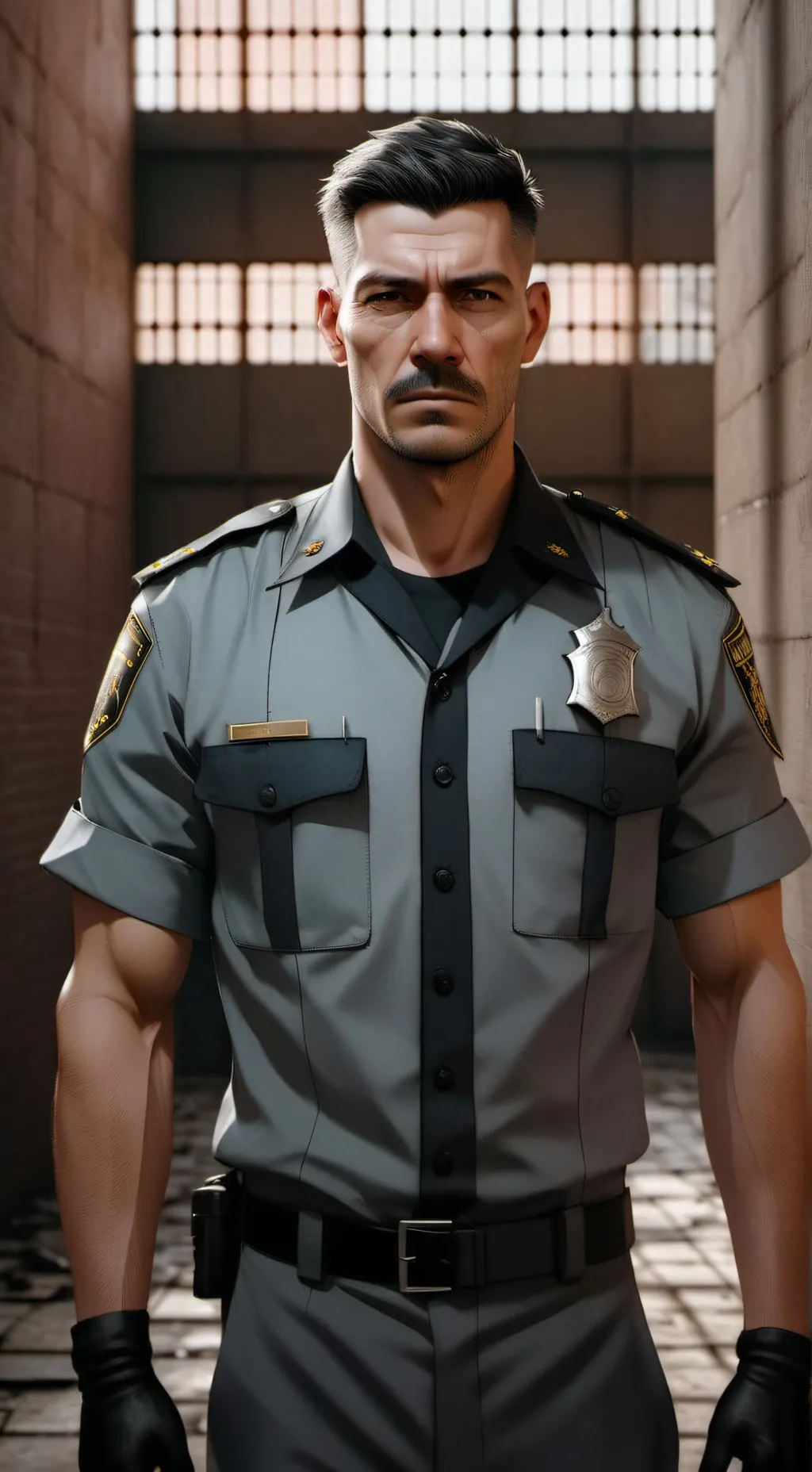 ai character: prison guard background
