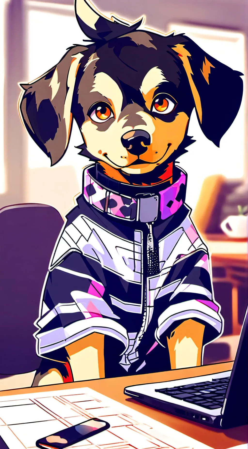 ai character: Pixel background