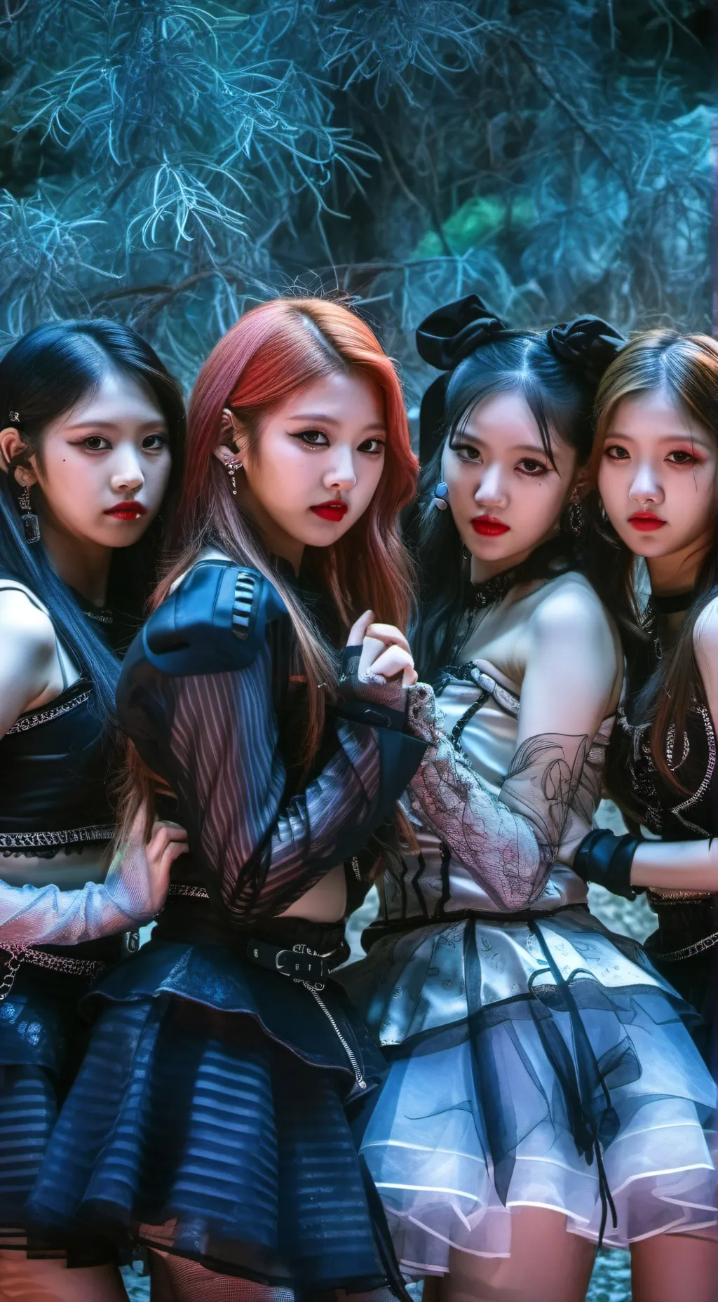 ai character: Groupe de K-pop background