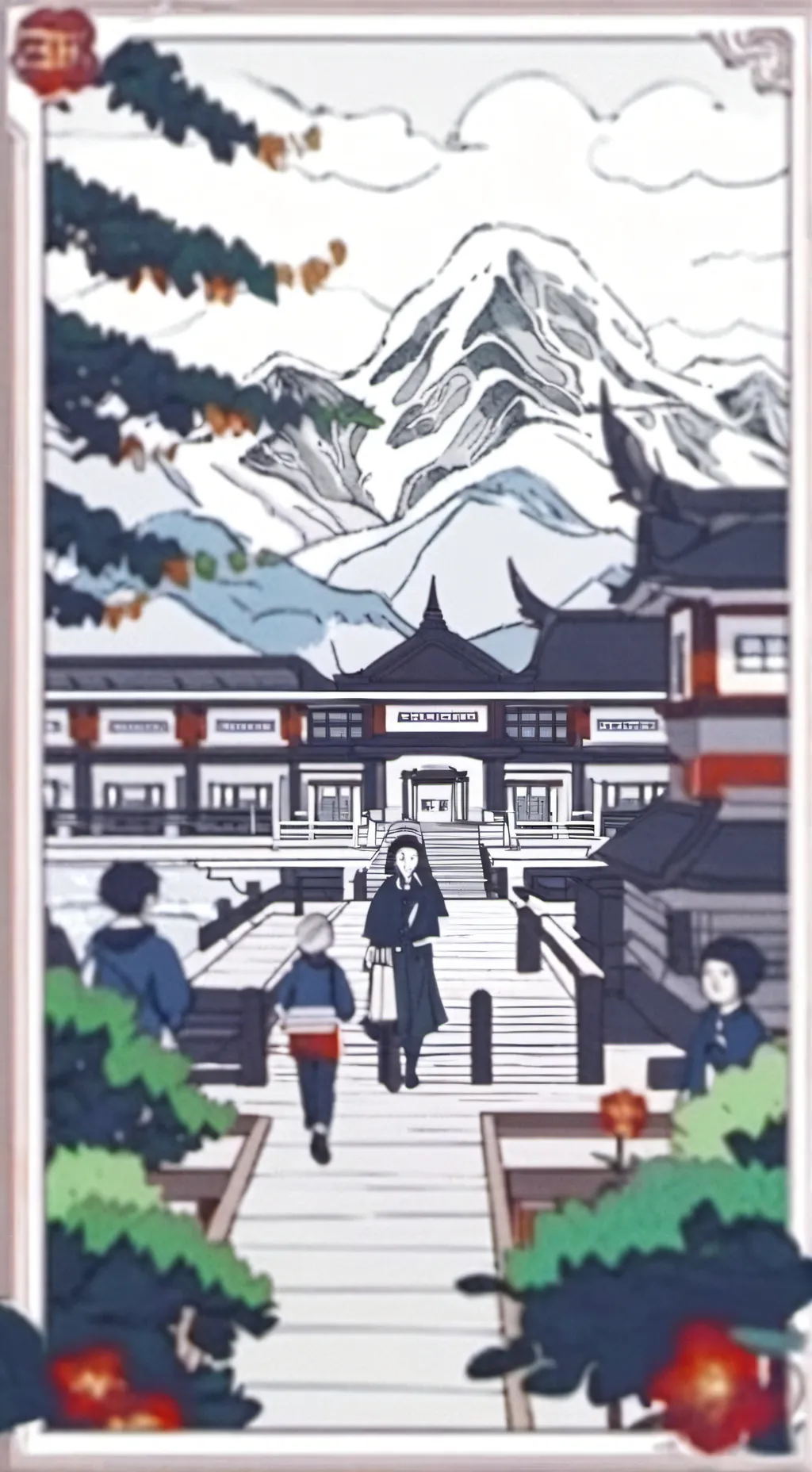 ai character: miss cricle background