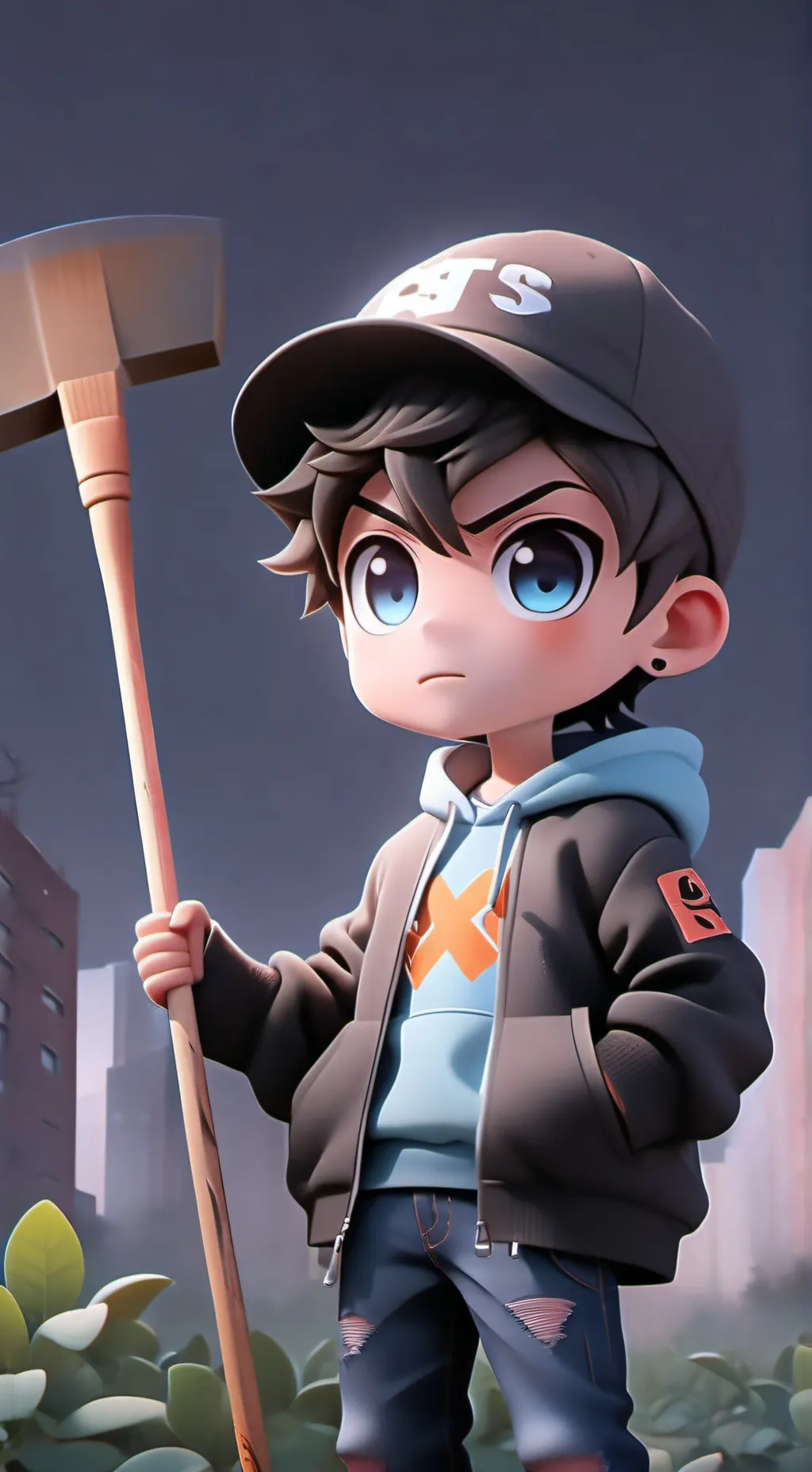 ai character: Urban Titan background