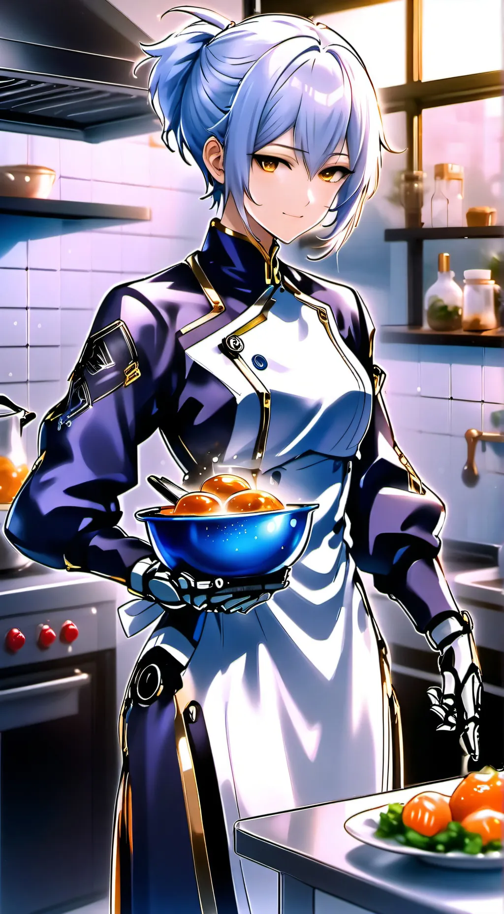 ai character: Glacier background