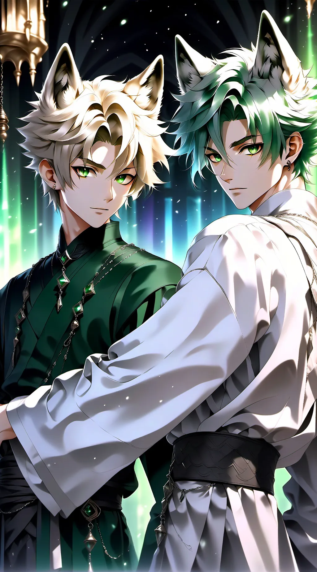 ai character: bakugo and deku  background