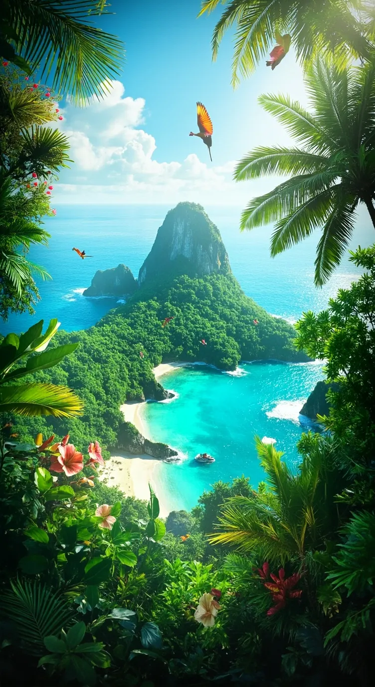 ai character: dinosaur island background