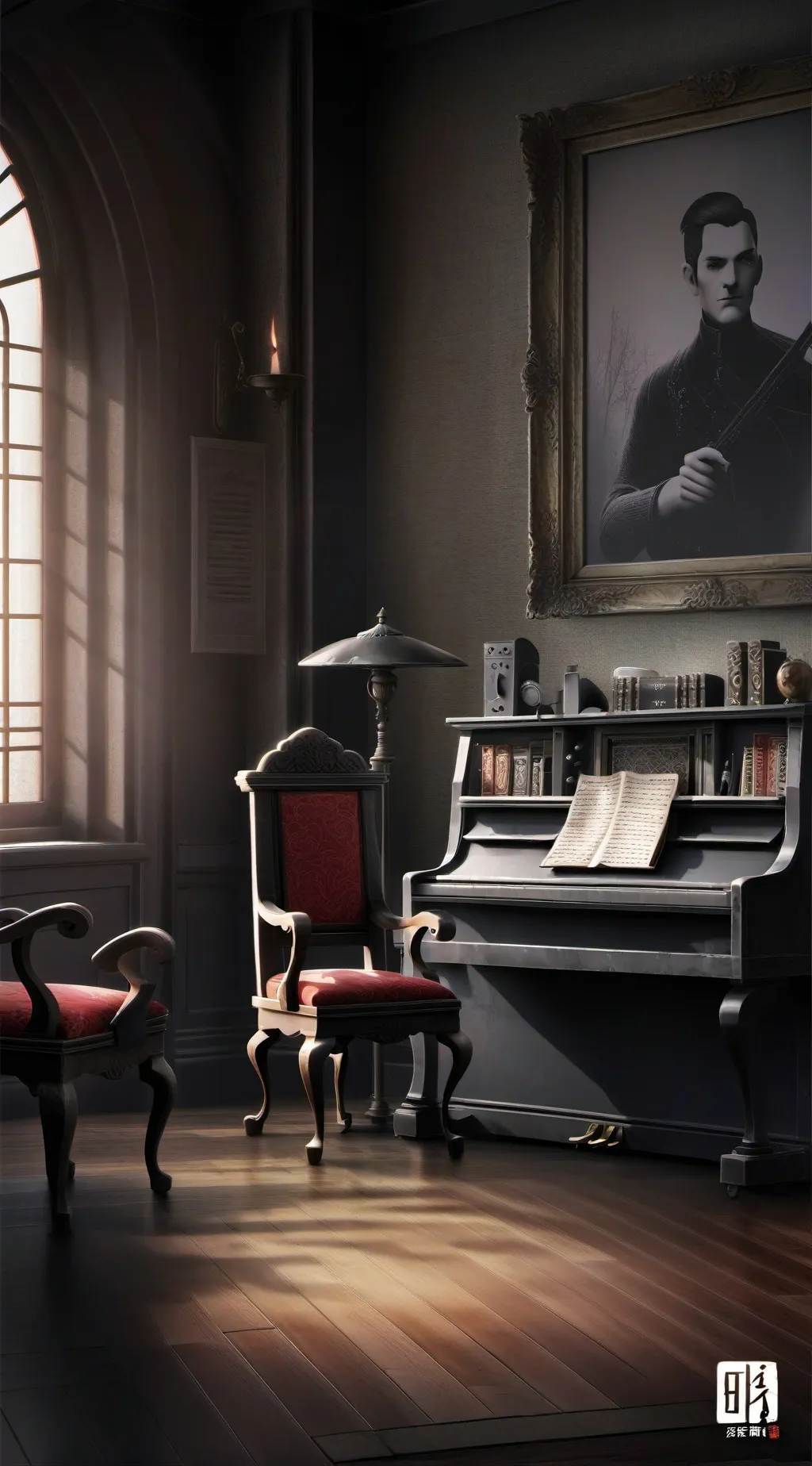 ai character: Muzan wifeeeeeey background