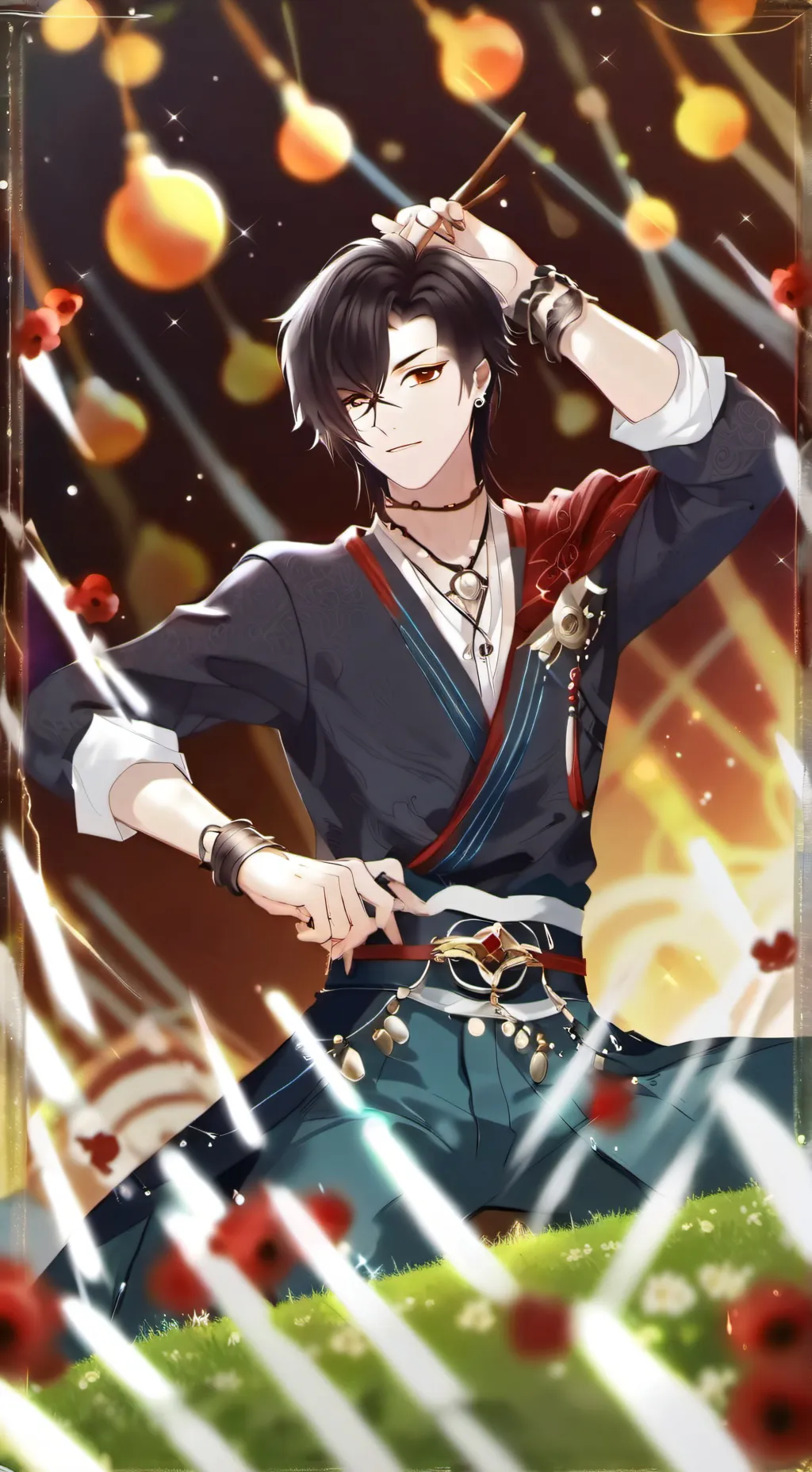 ai character: Leonardo  background